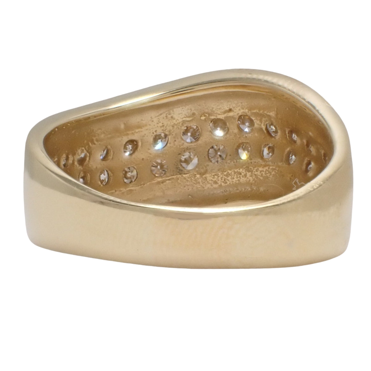 Diamond Ring D0.50 Yellow Gold K18YG Size 15 (US 7.25) 7.3g