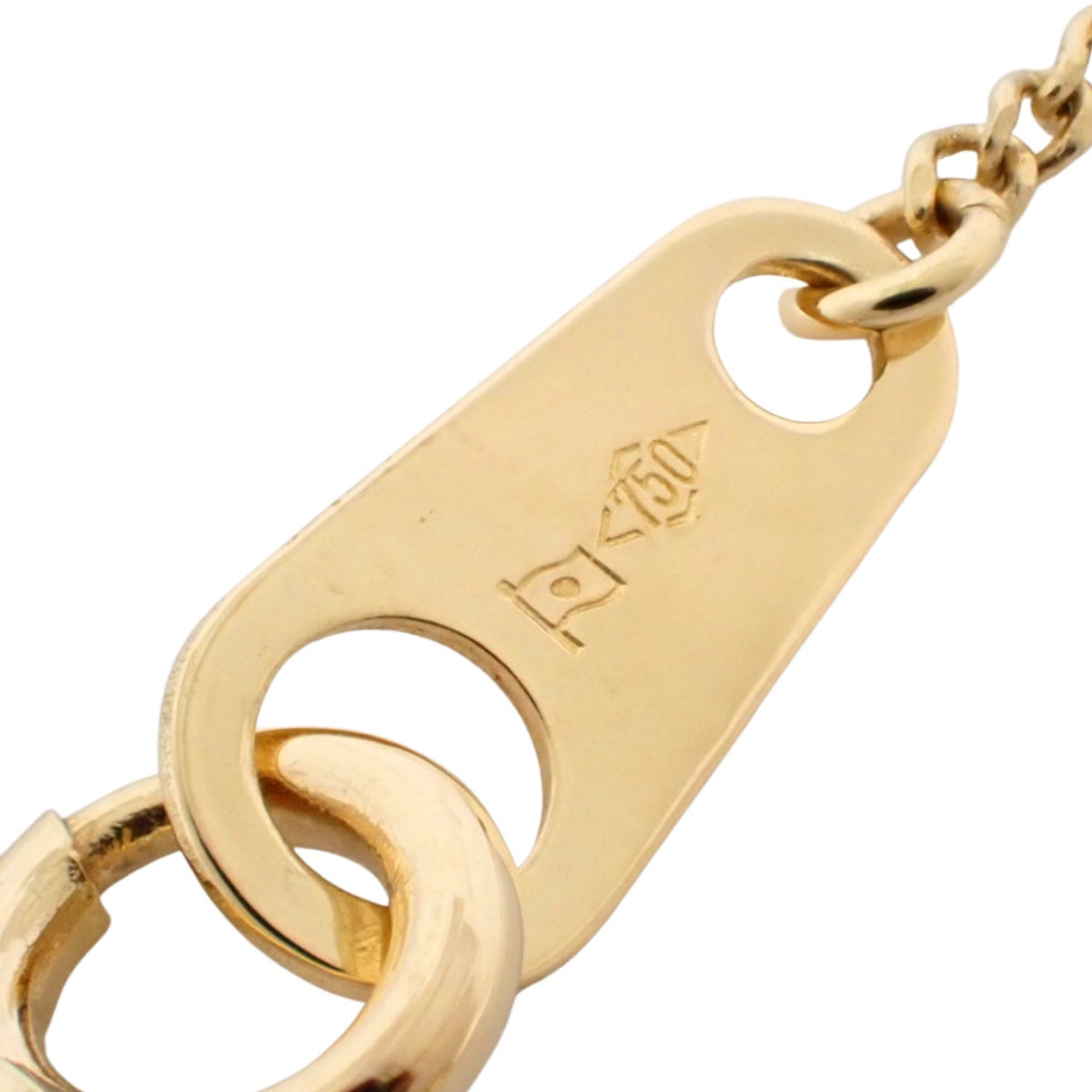 Diamond Necklace D0.34 Yellow Gold K18YG 2.5g