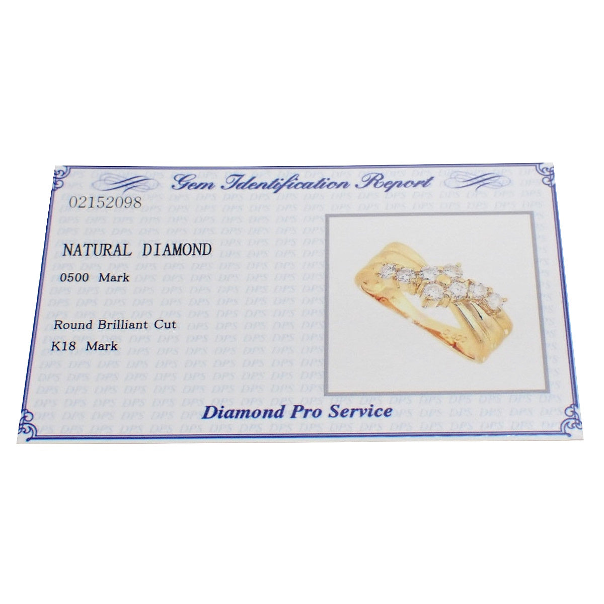 Diamond Flower Motif Ring D0.500 Yellow Gold K18YG Size 10 (US 5) 3.9g