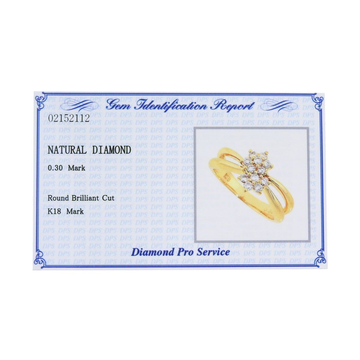 Flower Diamond Ring D0.30 Yellow Gold K18YG 4.9g