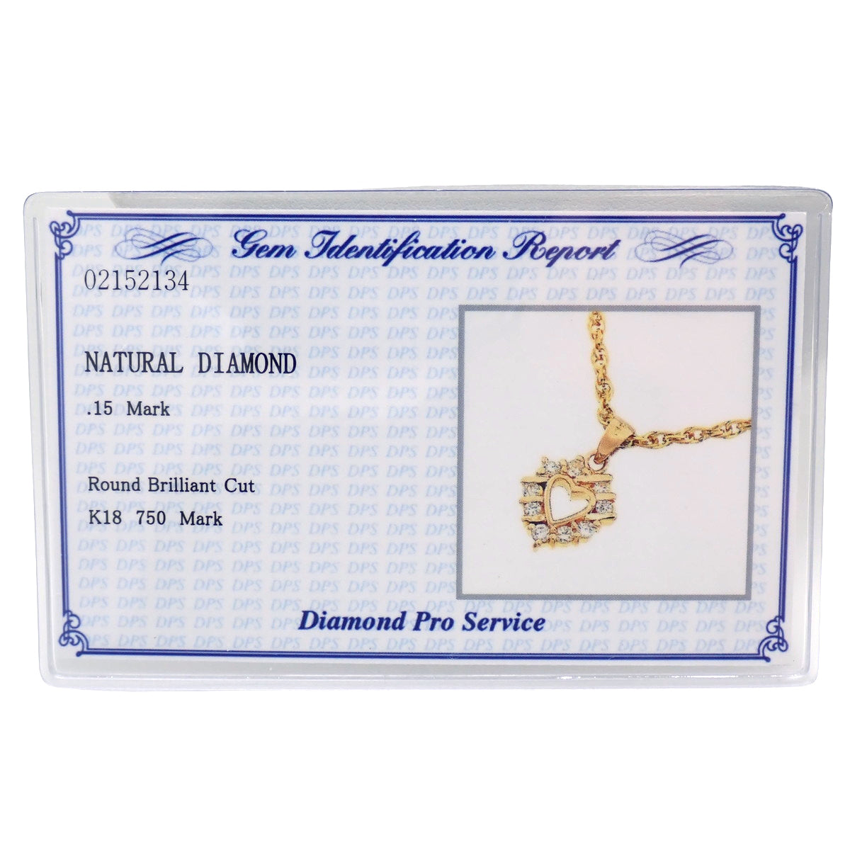 ダイヤモンド ハートネックレス D0.15 イエローゴールド K18YG 4.6g