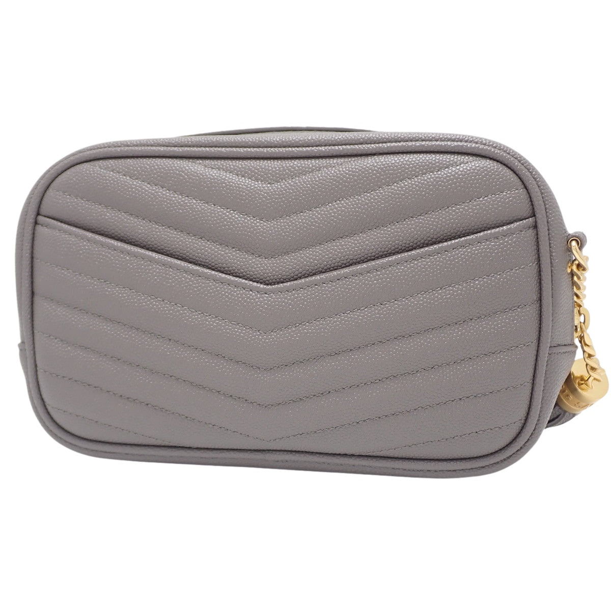 Lou Mini Bag, Leather, Gray, 612579