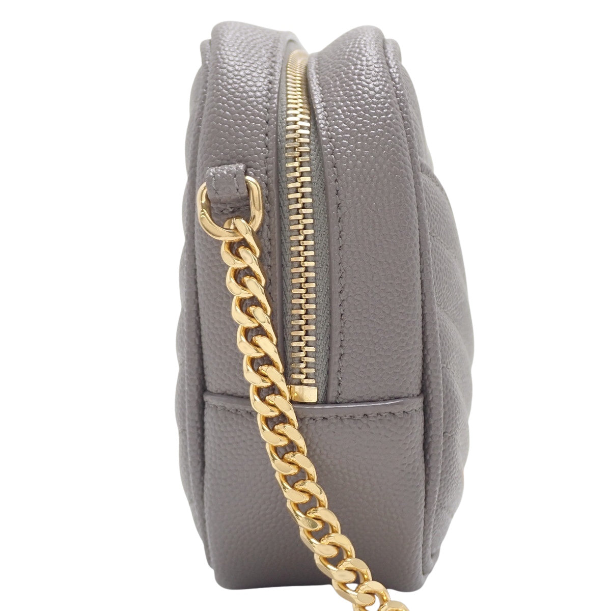 Lou Mini Bag, Leather, Gray, 612579