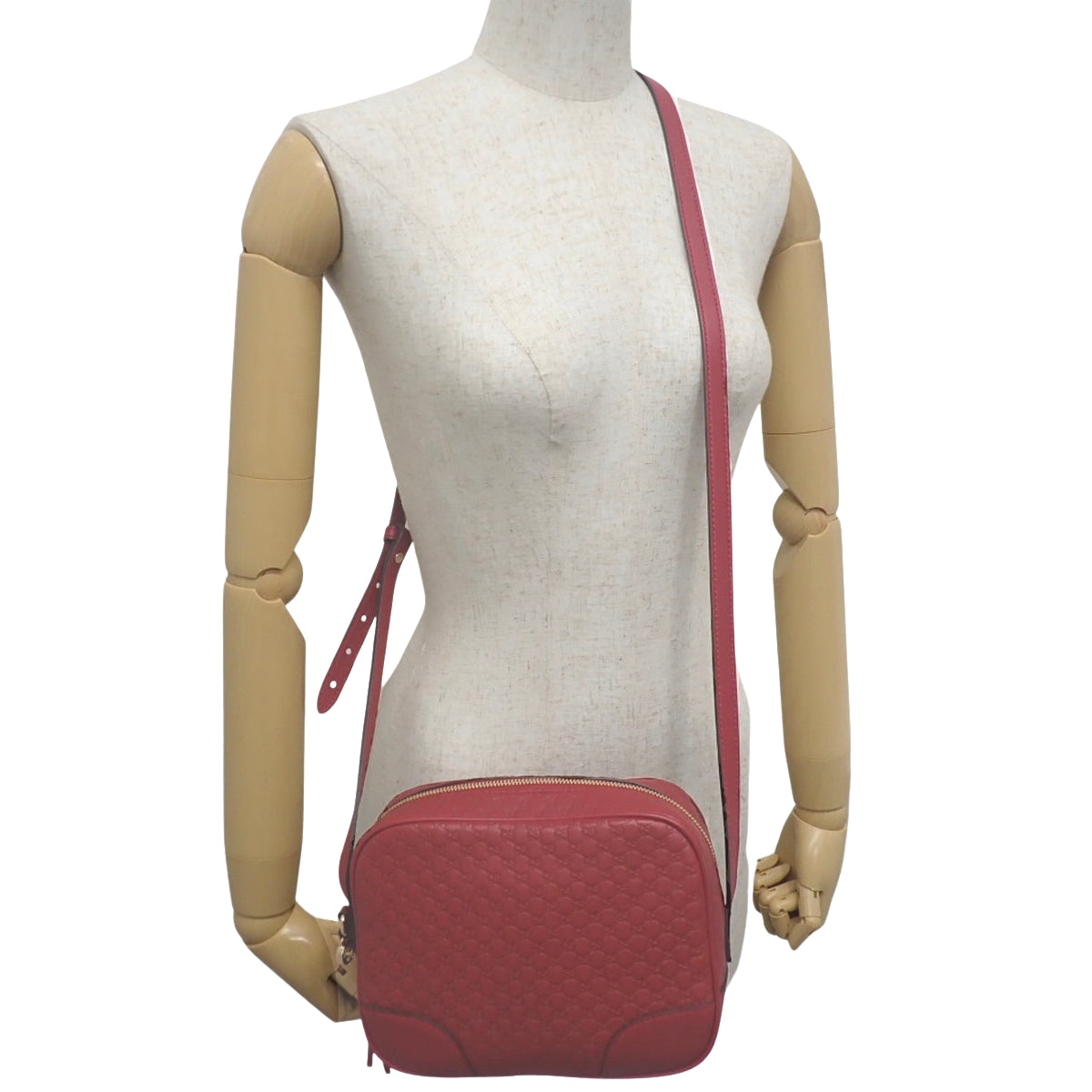 マイクログッチシマ クロスボディバッグ レッド 449413