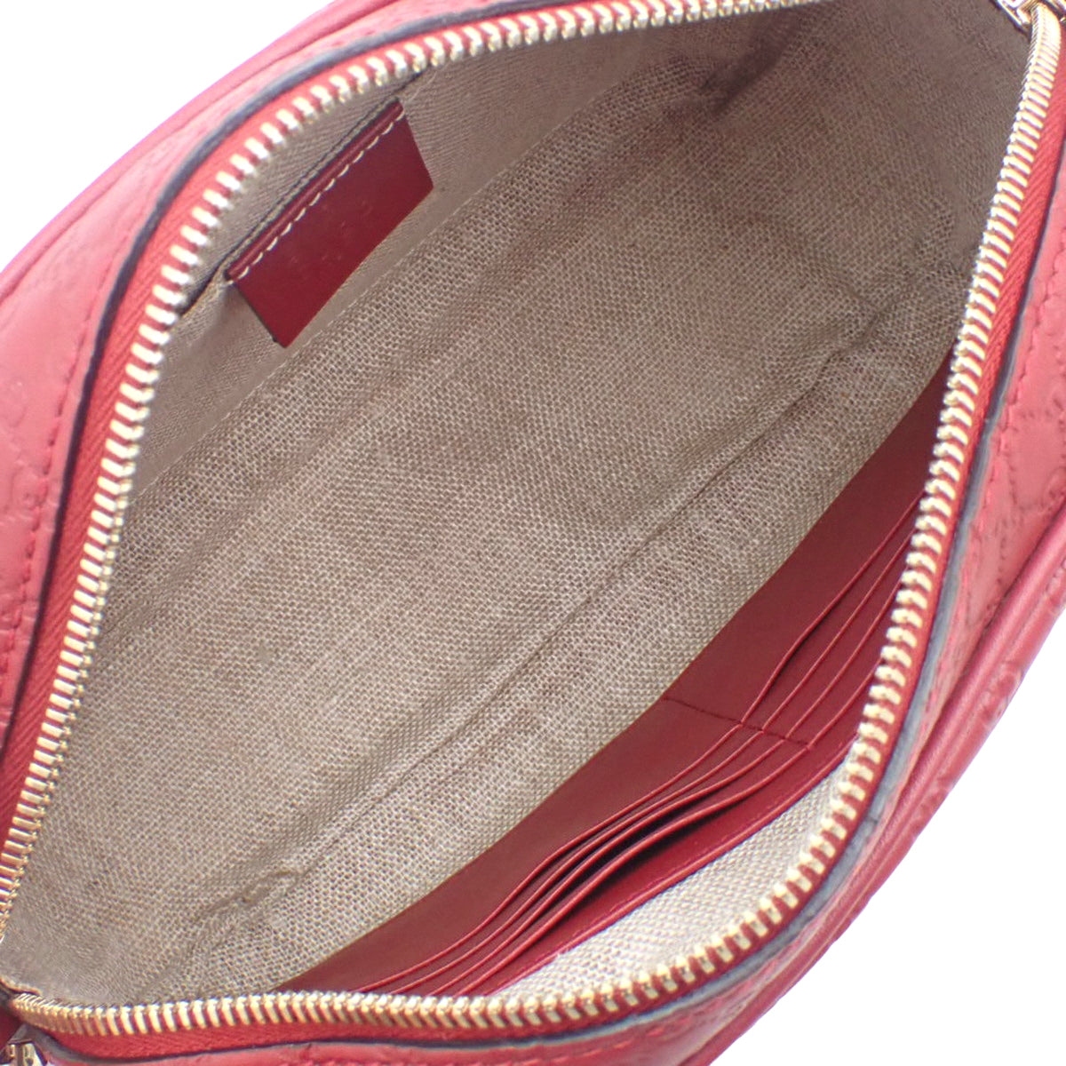 マイクログッチシマ クロスボディバッグ レッド 449413