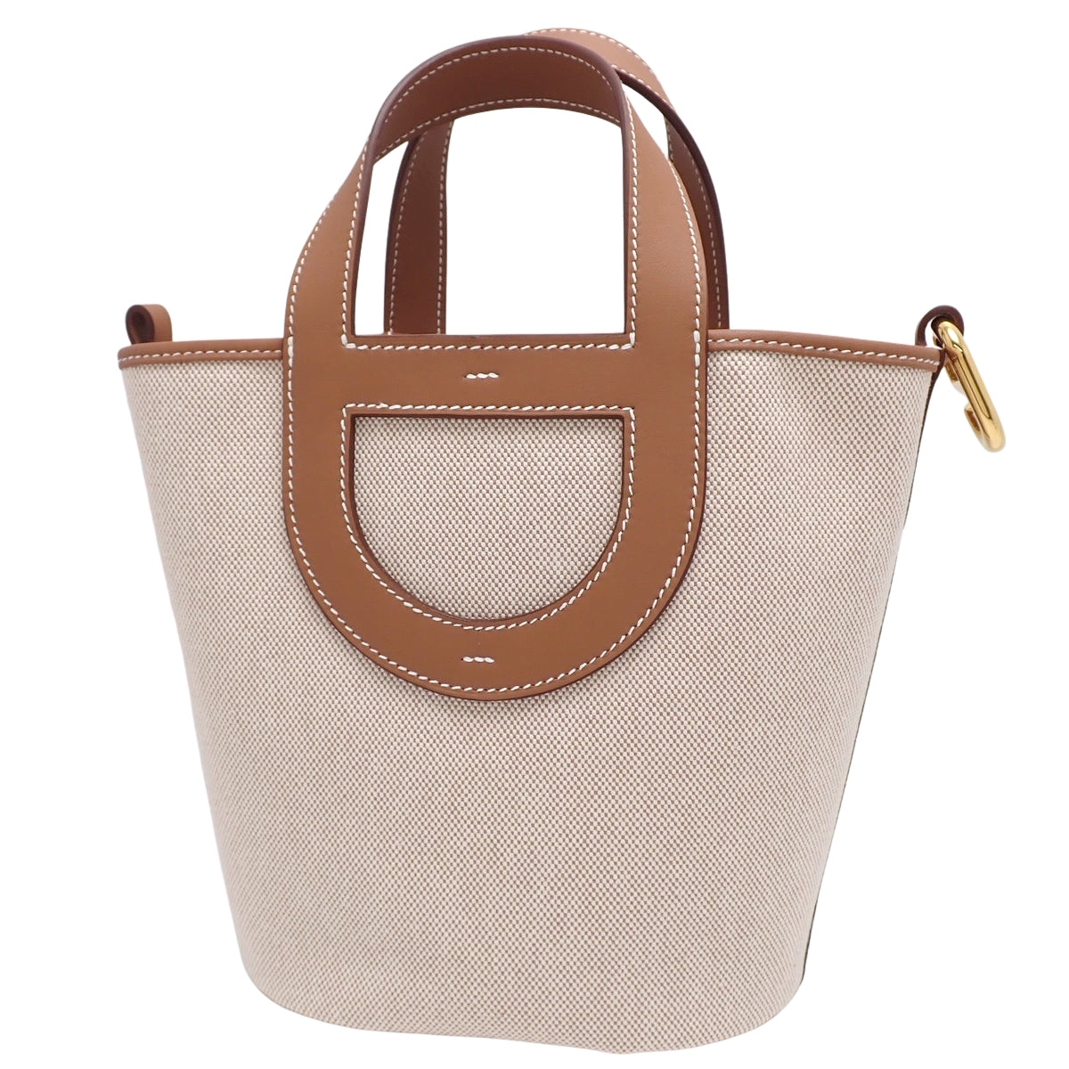 [Unused] In the Loop 18 Toile H, Swift Leather, Ecru, Gold, Gold Hardware, Double Stamp