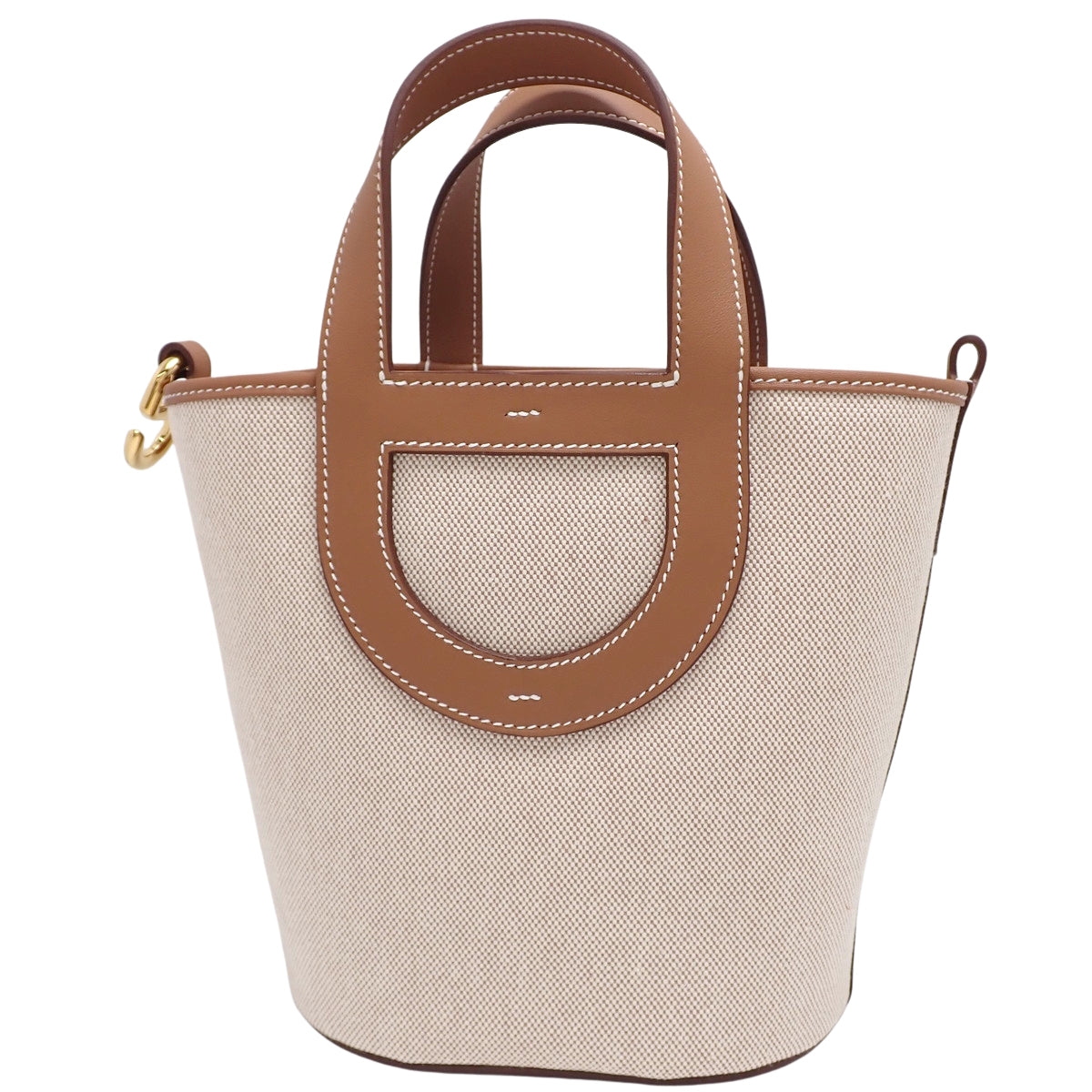 [Unused] In the Loop 18 Toile H, Swift Leather, Ecru, Gold, Gold Hardware, Double Stamp