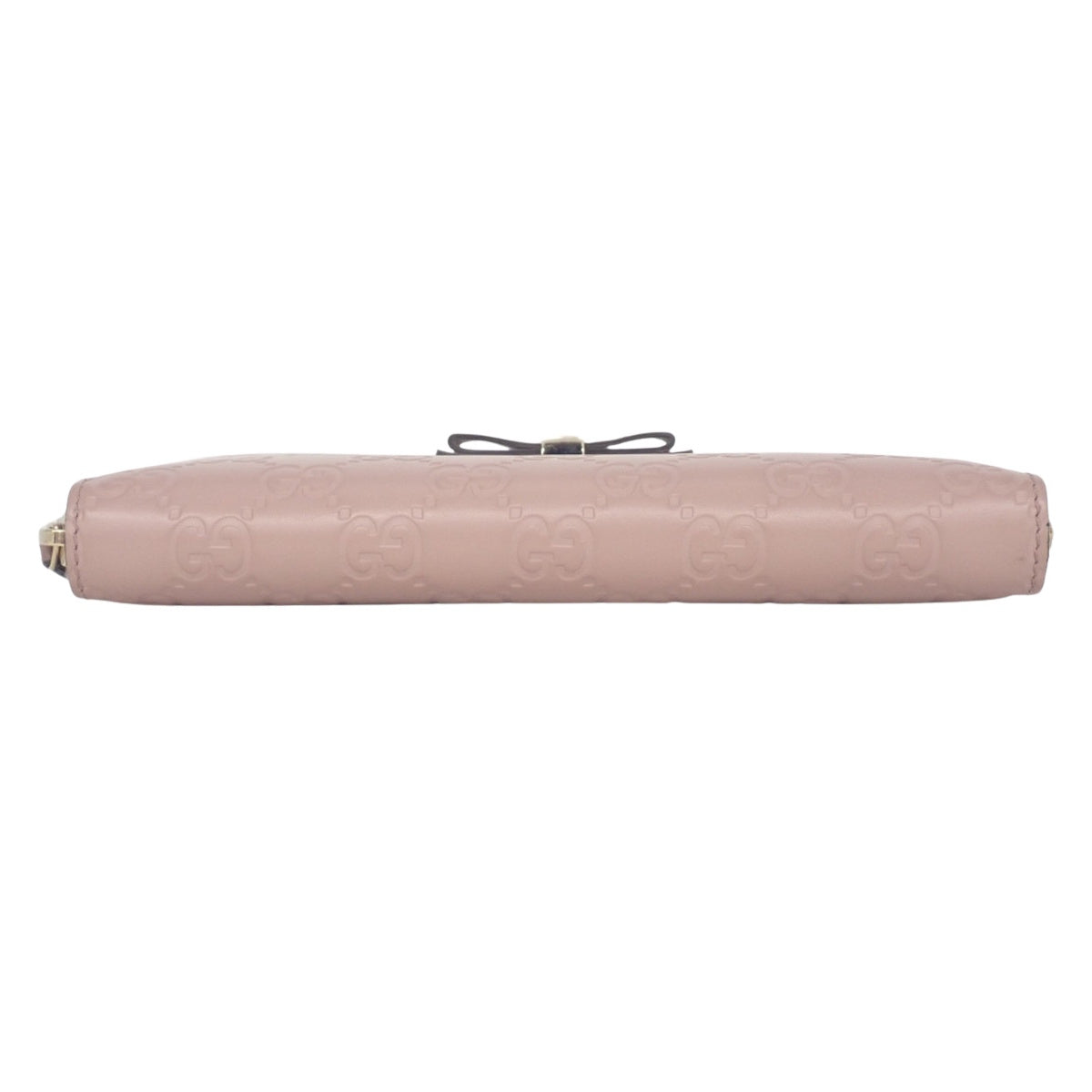 Guccissima Round Zip Long Wallet Pink Beige 388680