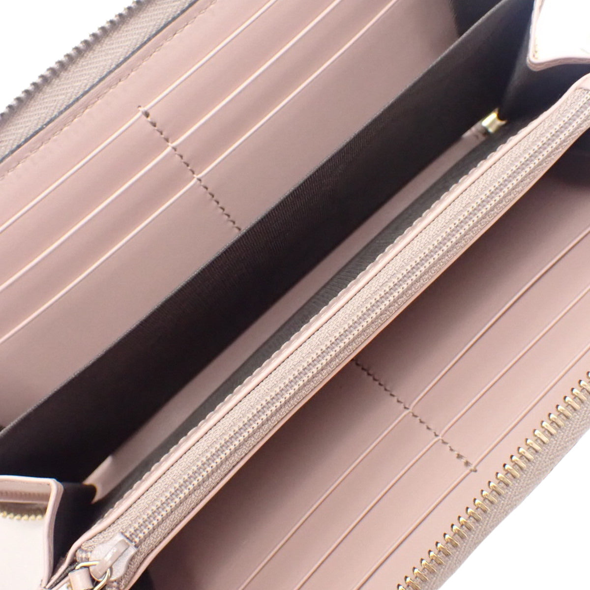 Guccissima Round Zip Long Wallet Pink Beige 388680