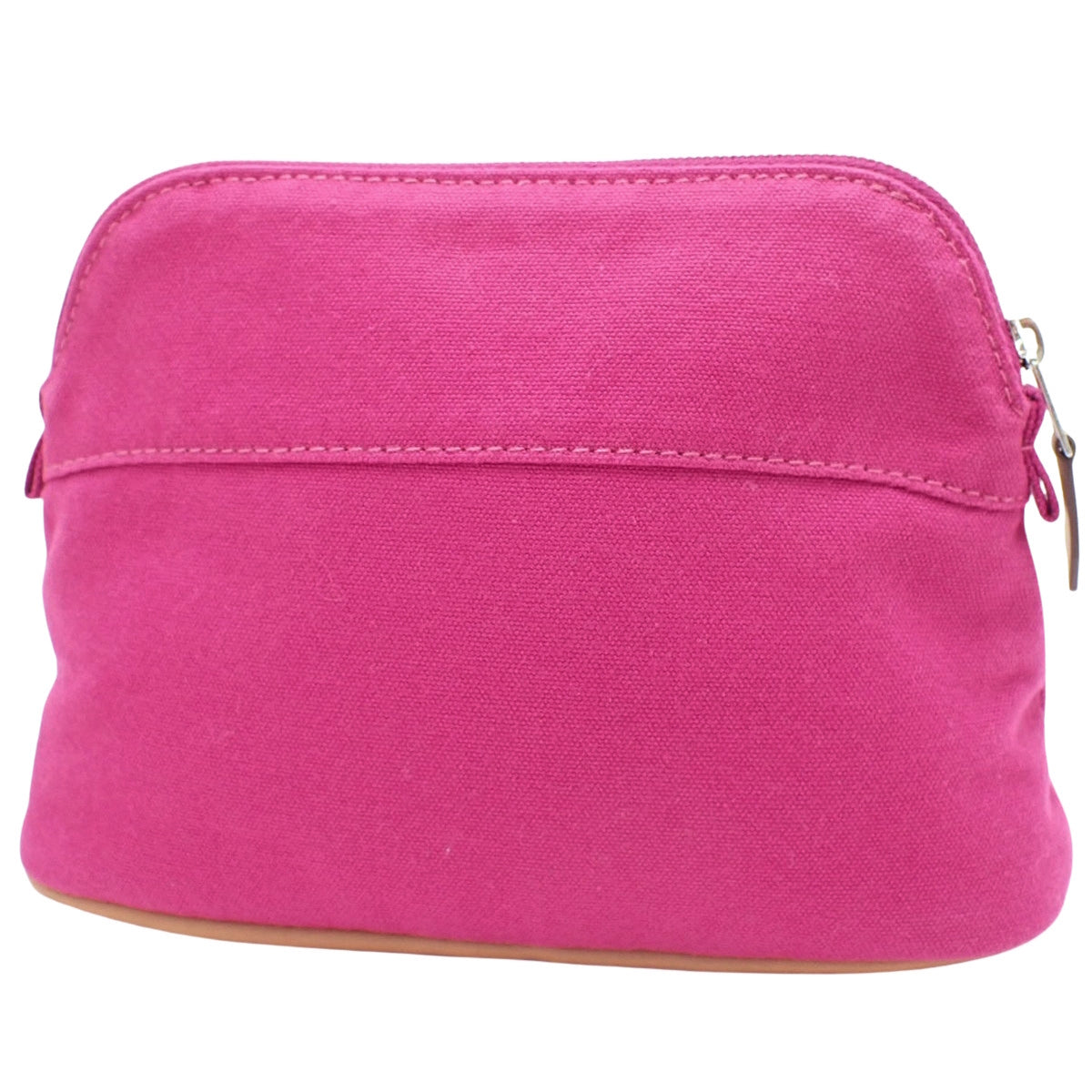 Bolide迷你手拿包，粉色棉帆布材质，银色五金配件