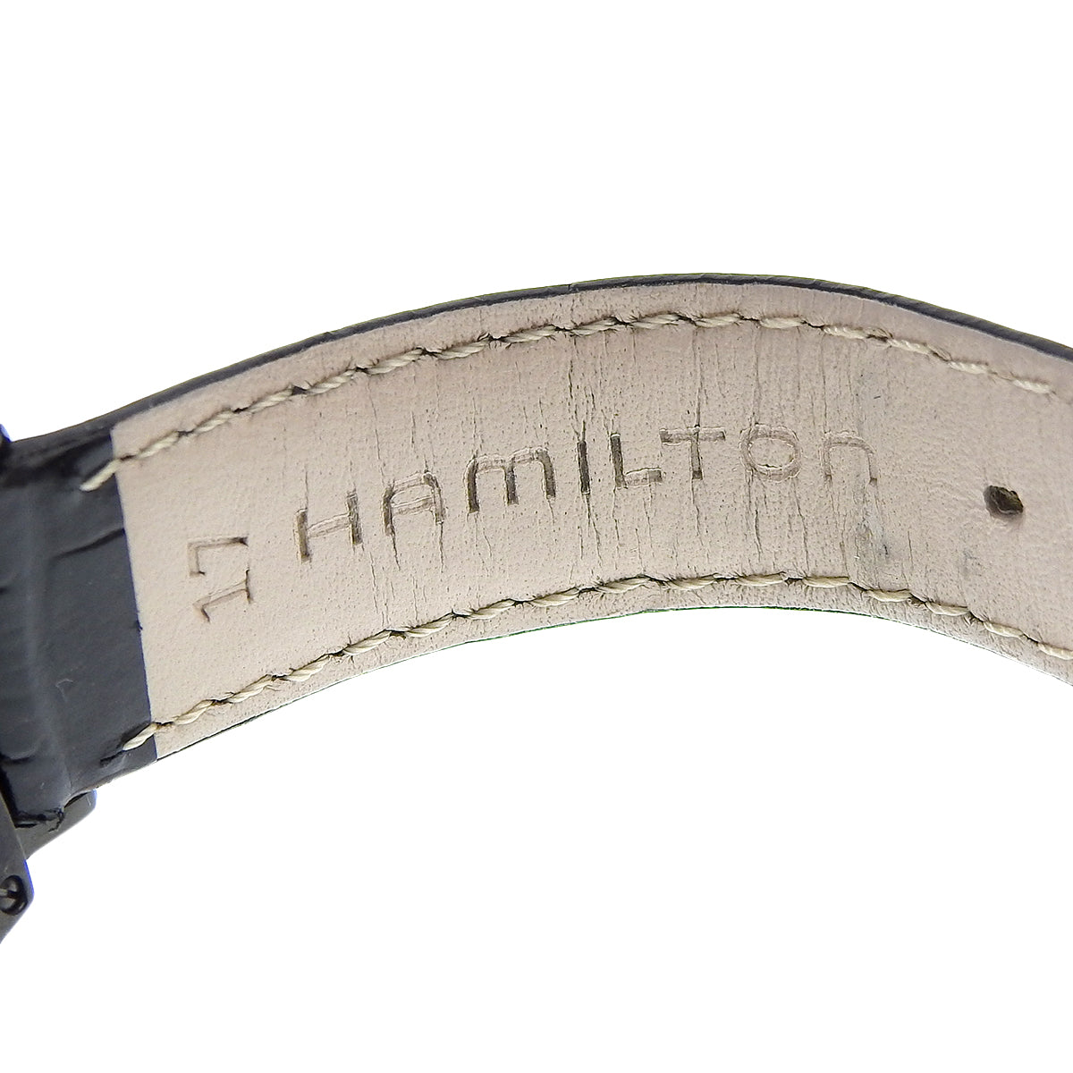 ベンチュラ フルブラック H244010 SS/革 ブラック クオーツ メンズ