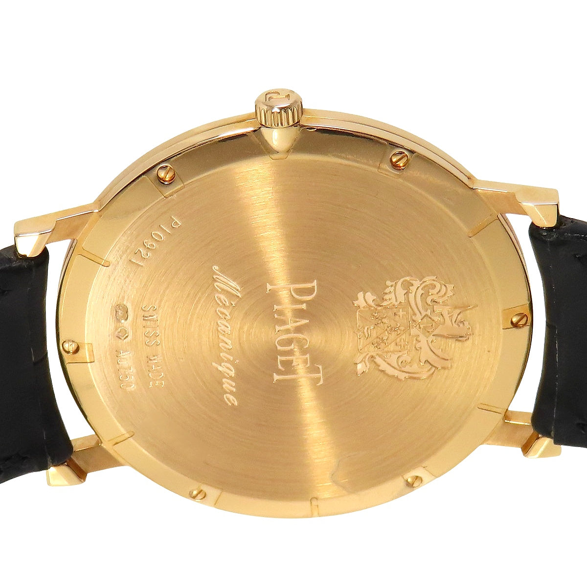 Altiplano Ultimate Automatic P10921 PG/皮革表圈镶钻手动上链男士腕表