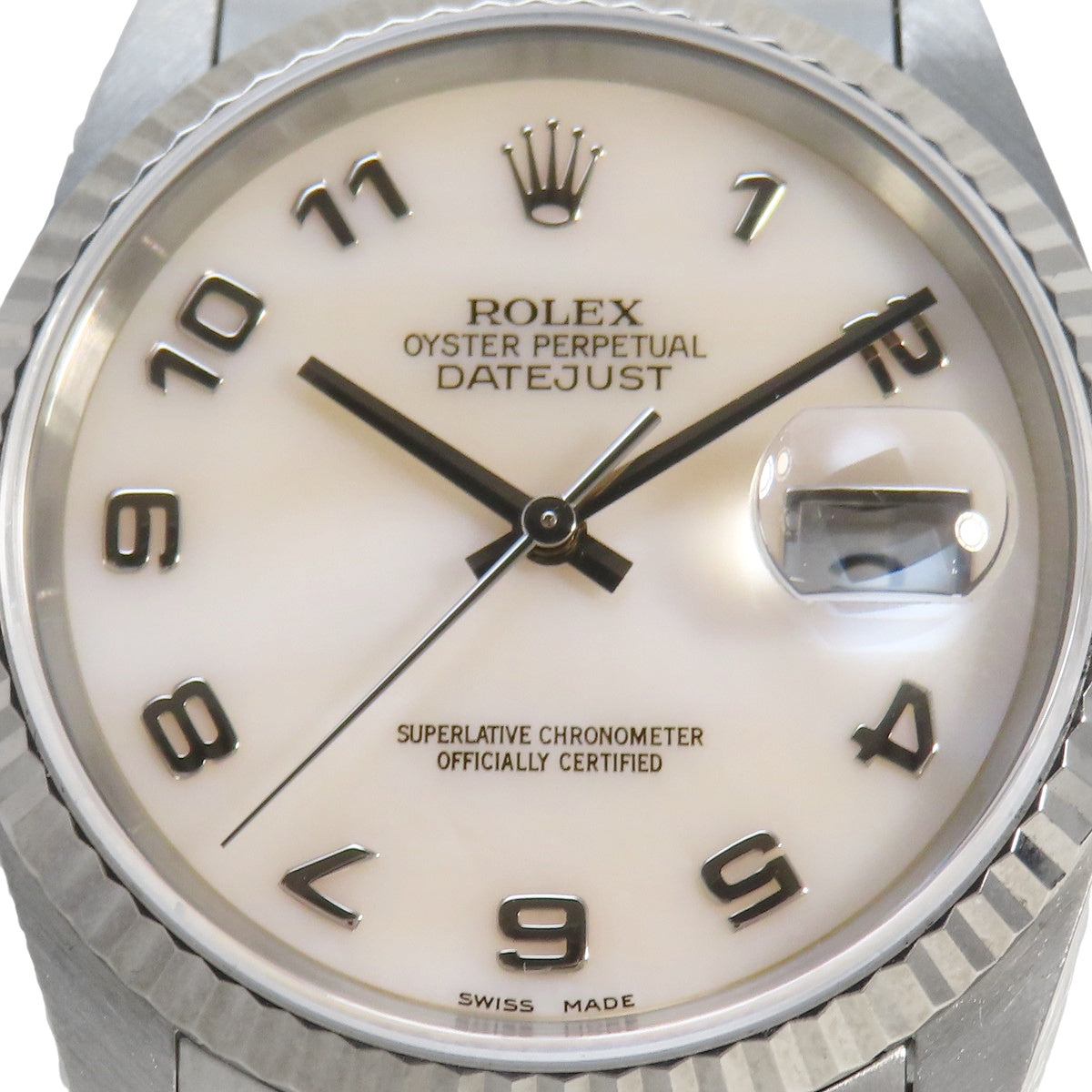 デイトジャスト 16234NA WG/SS T番 ピンクシェル文字盤 ピンク 自動巻き メンズ