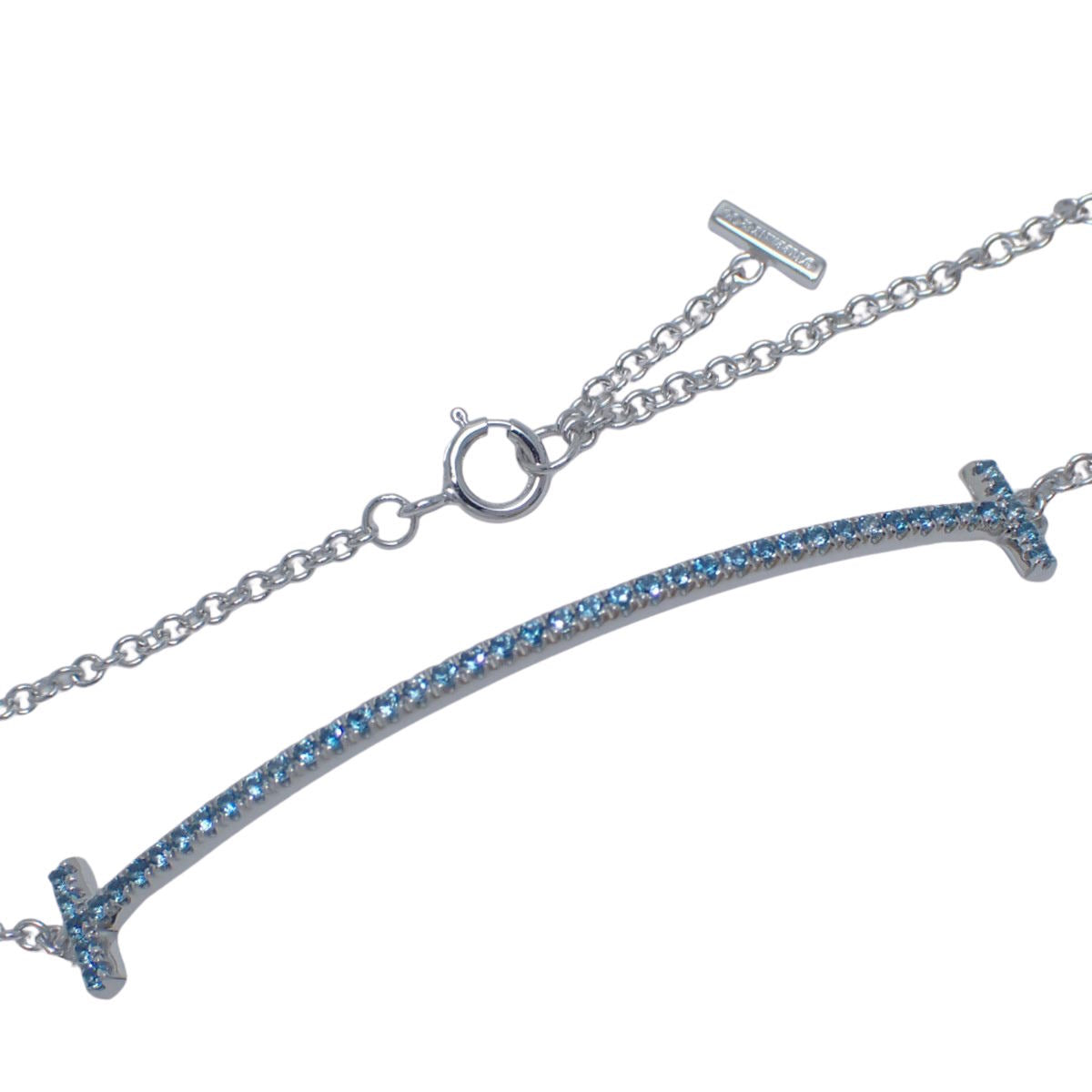 Smile Small Bracelet in Blue Topaz and White Gold (18K White Gold)