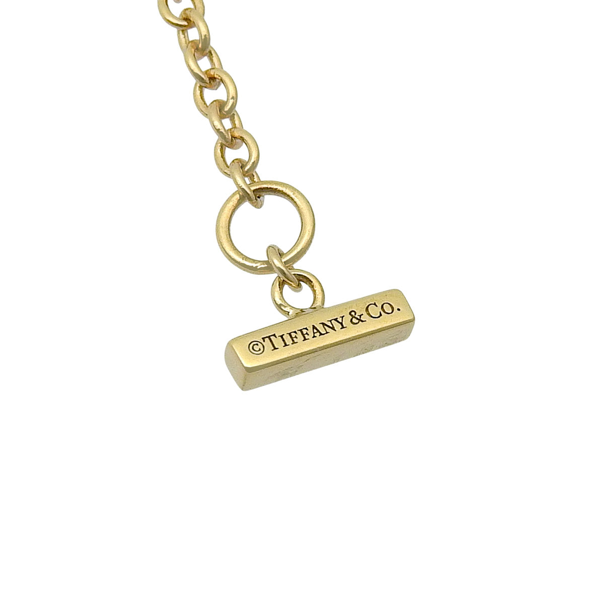 T Two Circle Bracelet with Onyx and Diamonds, 18K Yellow Gold, 2.9g