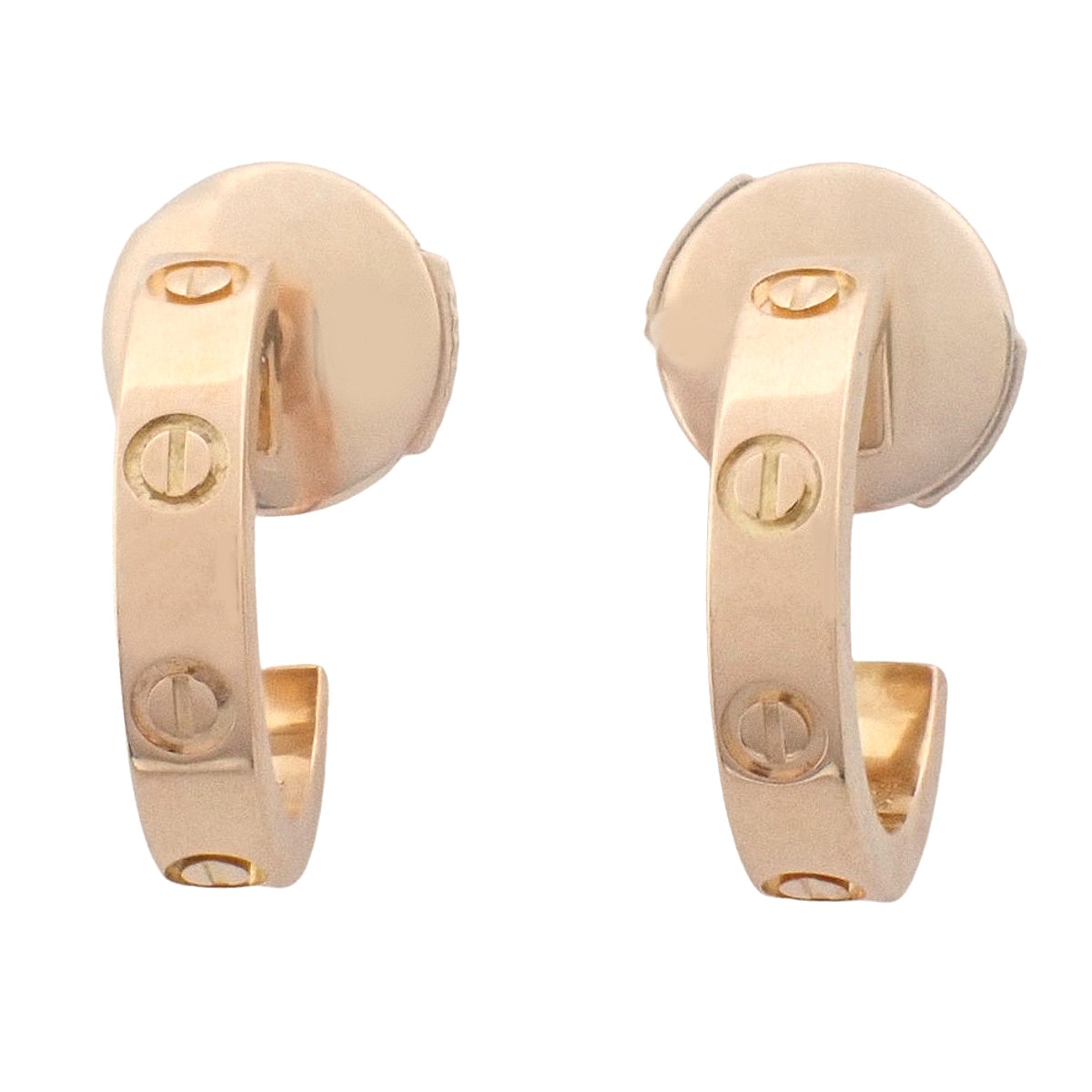 Love Hoop Earrings, Small Model, Pink Gold, K18PG