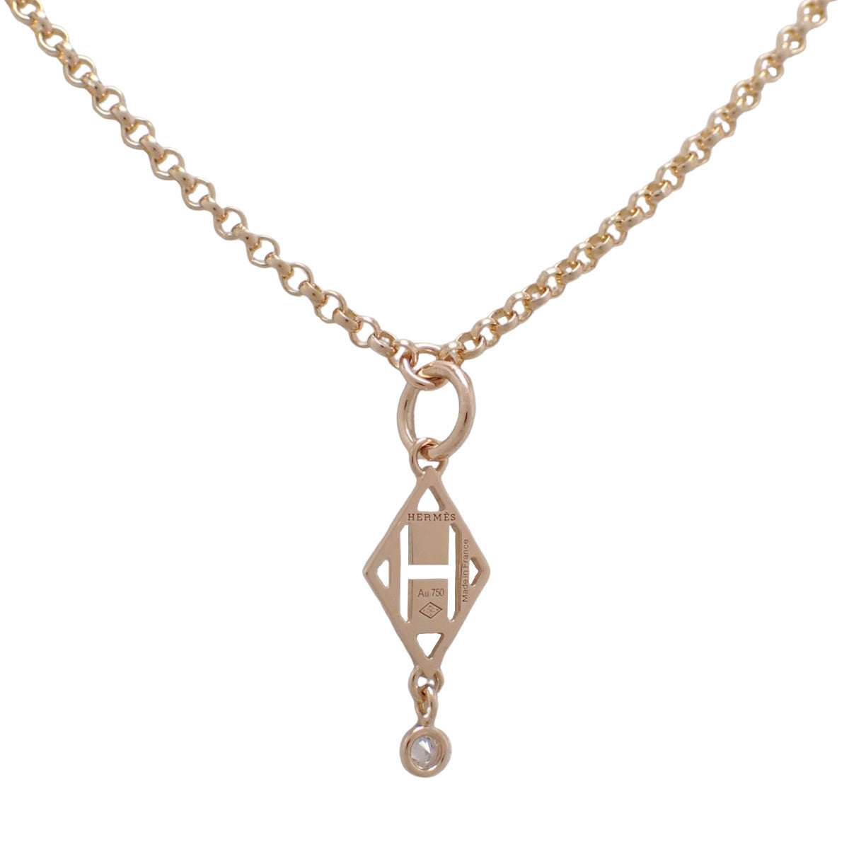 钻石和玫瑰金（18KPG）Gunbird项链