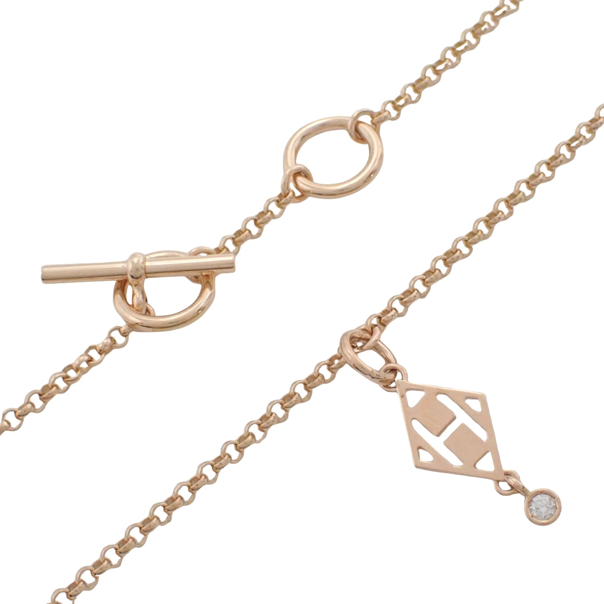 ガンバード ネックレス ダイヤモンド ピンクゴールド K18PG