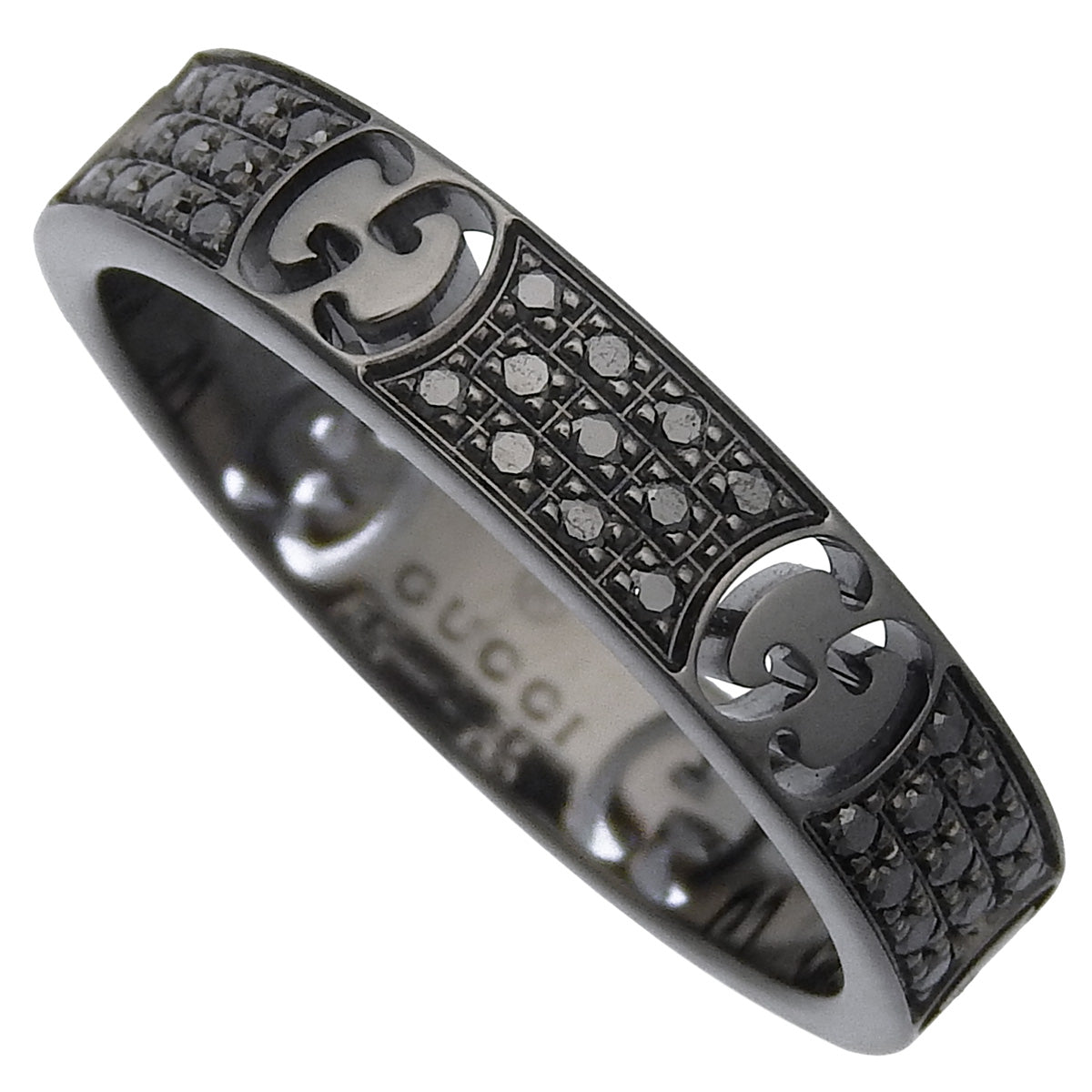 Icon Stardust Ring, Black Diamond, White Gold, 18K White Gold, 3.4g