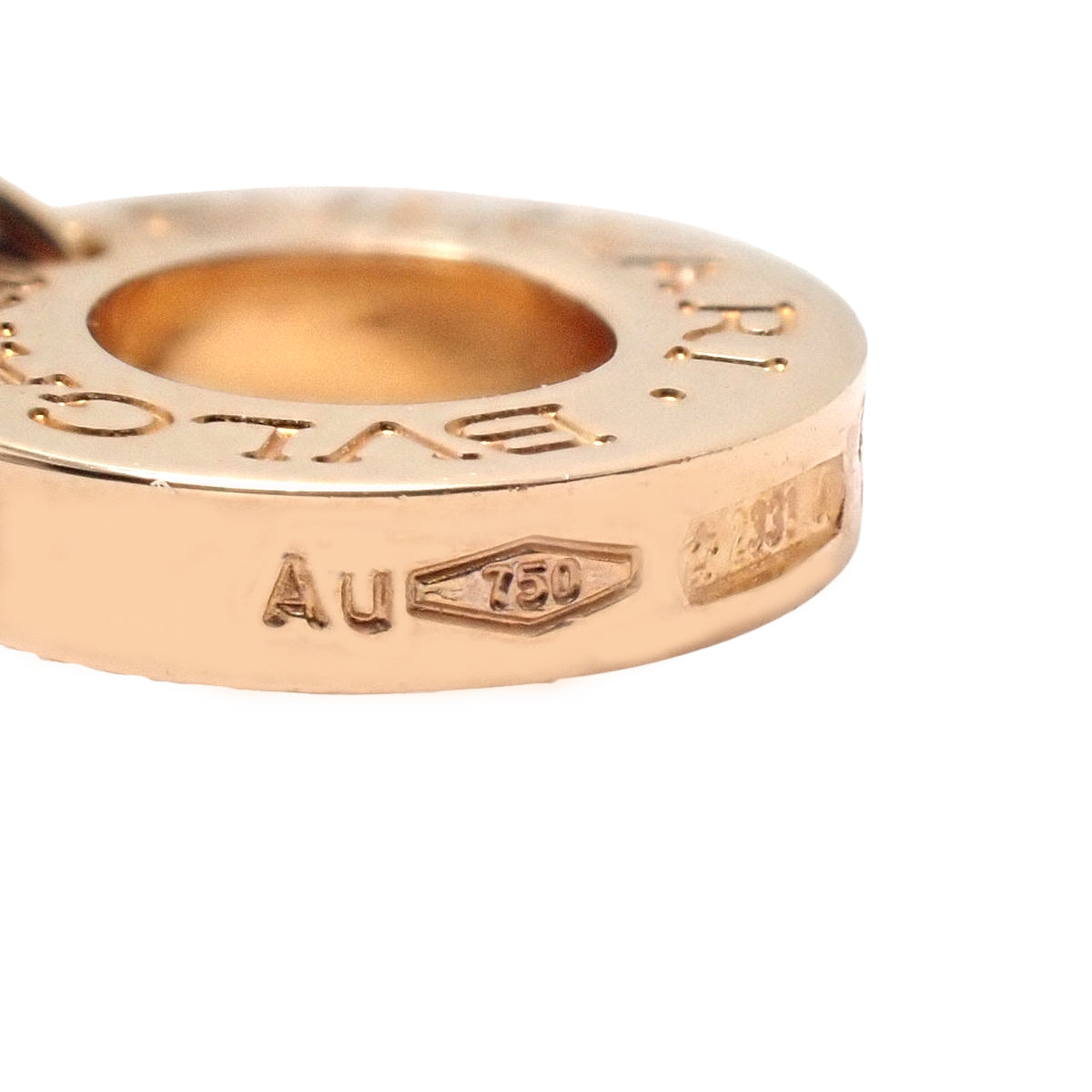 ビー・ゼロワン エレメント ネックレス ダイヤモンド ピンクゴールド K18PG ホワイトセラミック 17.4g