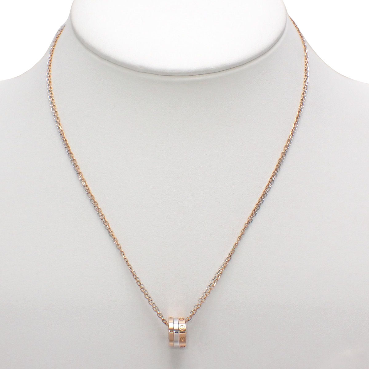 Love Necklace, 6 Diamonds, Pink Gold K18PG, White Gold K18WG