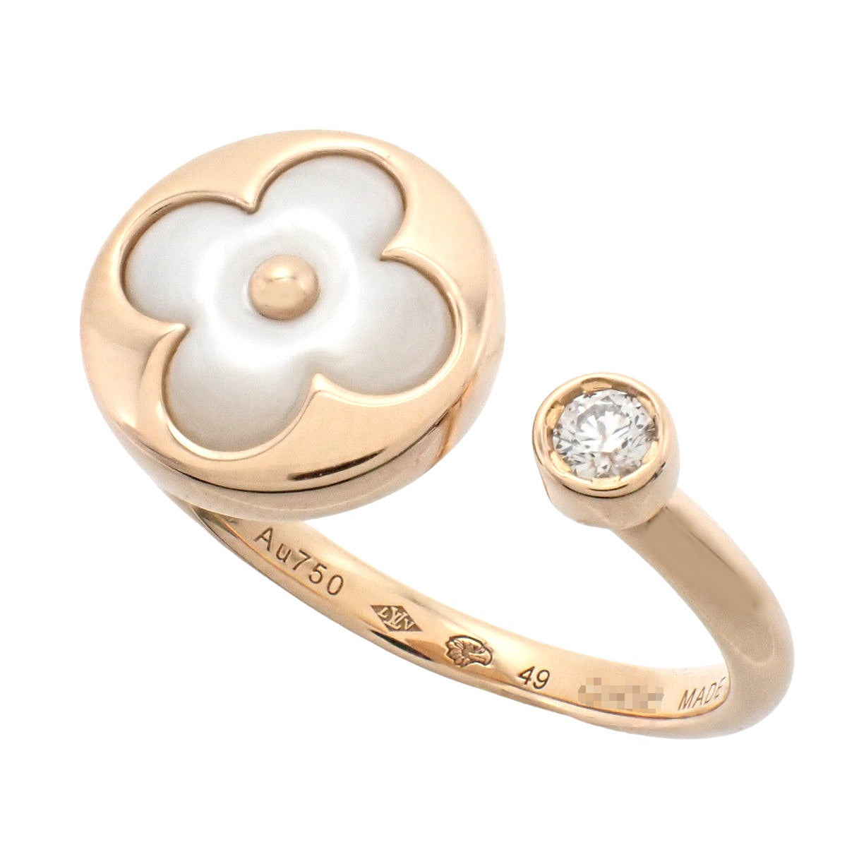 リング サン ブロッサム ミニ マザーオブパール/ダイヤモンド ピンクゴールド K18PG