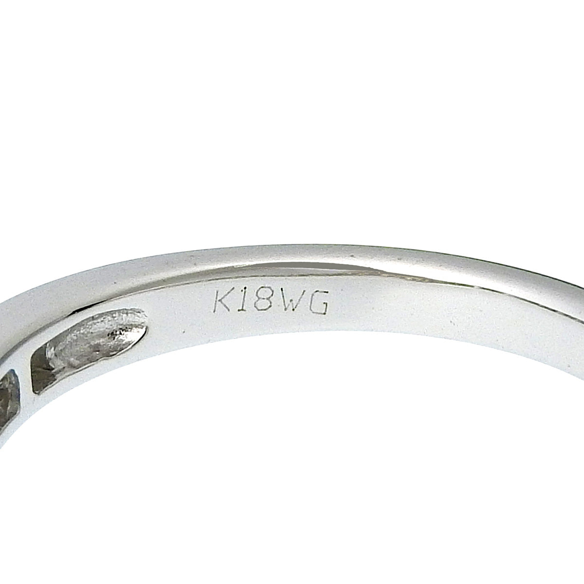 ハーフエタニティ リング D0.50 K18WG 11.5(51.5)号 2.6g