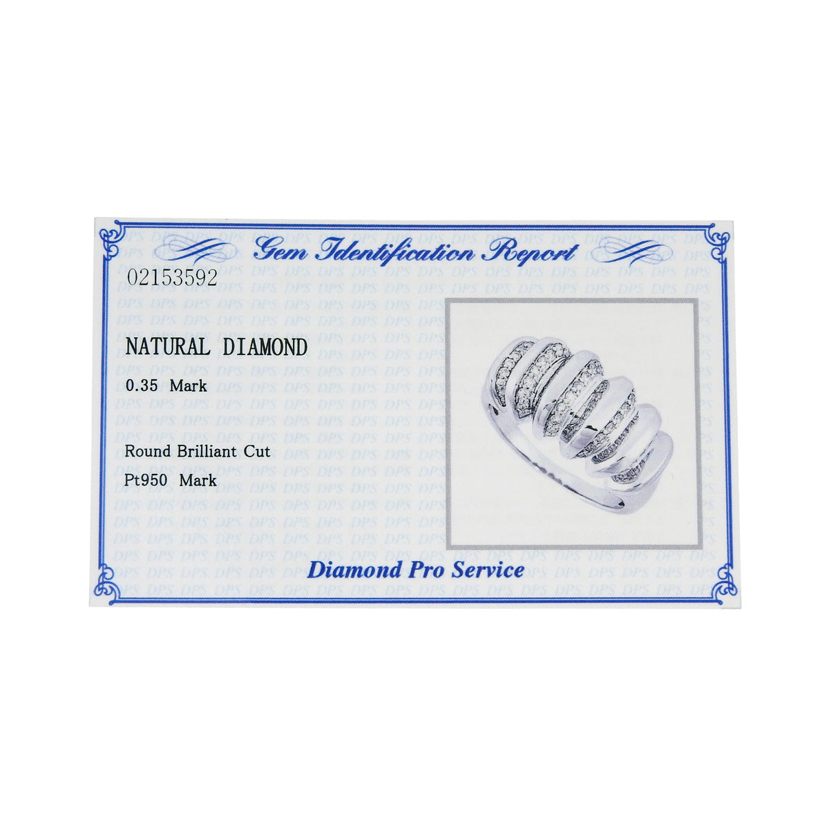 ダイヤモンドリング D0.35 プラチナ Pt950 13.5g