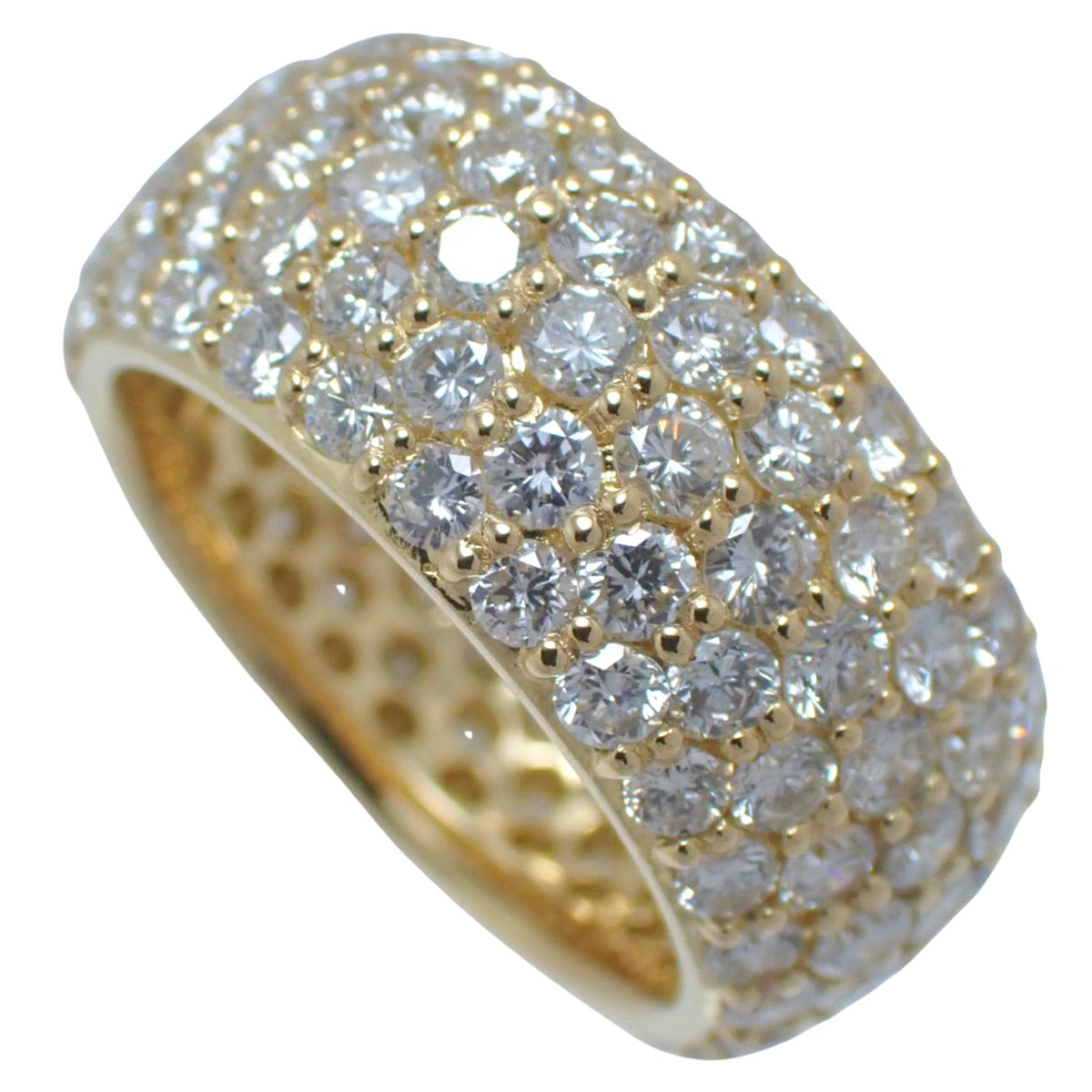 フルパヴェ ダイヤ リング D5.60 イエローゴールド K18YG
