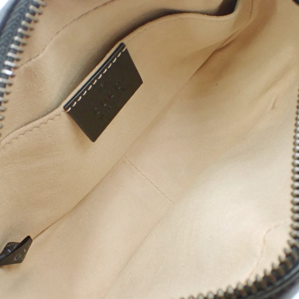 GGマーモント キルティング ミニバッグ レザー ブラック 448065