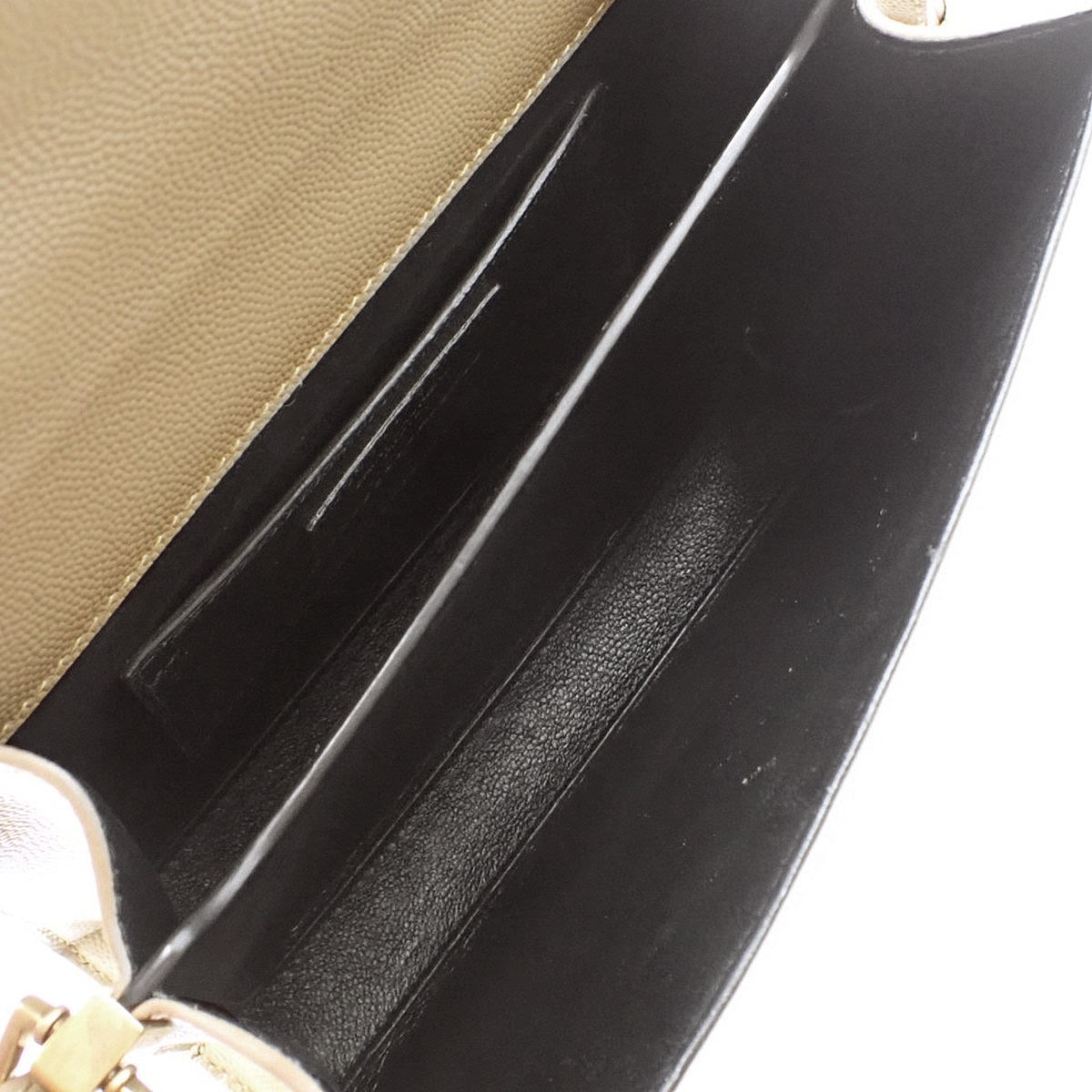 カサンドラ ミニ トップハンドル レザー ベージュ 623931