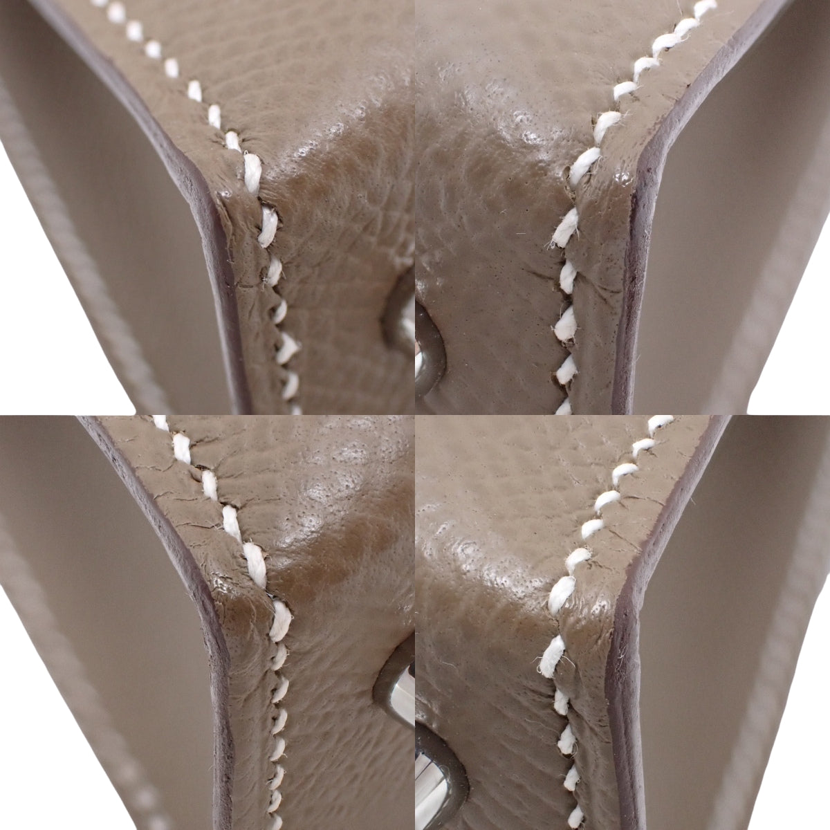 [Unused] Mini Kelly 2 Epsom Leather, Etoupe/Etoupe, Silver Hardware, Double Stamp