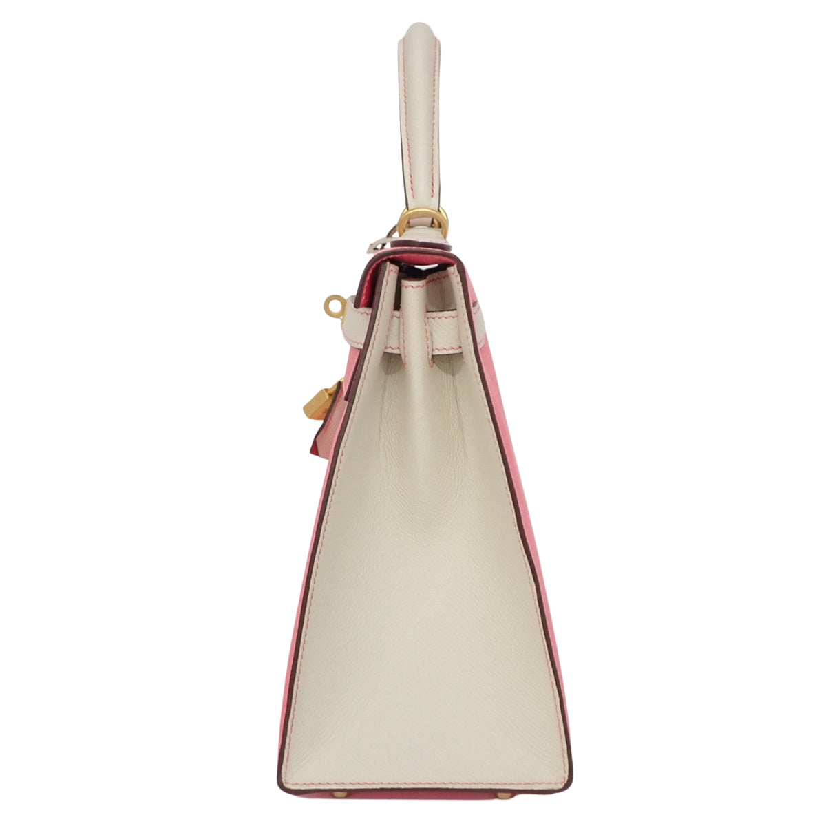 ケリー28 (外縫い) ヴォーエプソン ローズアザレ クレ マットゴールド金具 A刻印