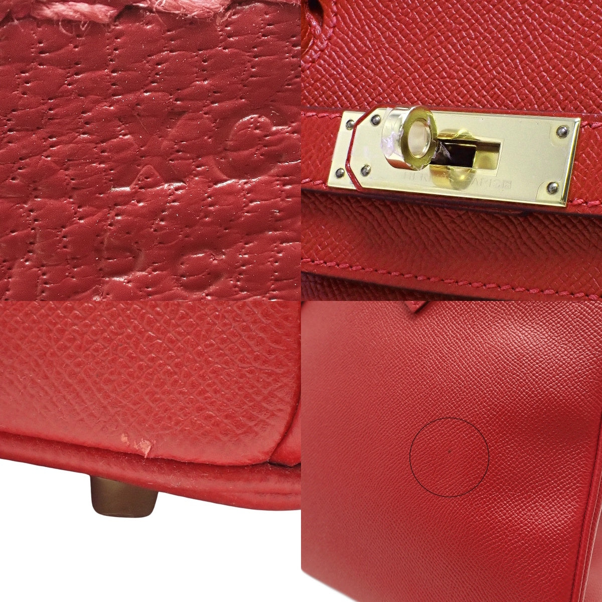 Birkin 30，Epsom皮革，Rouge Casac金色五金配件，X印记