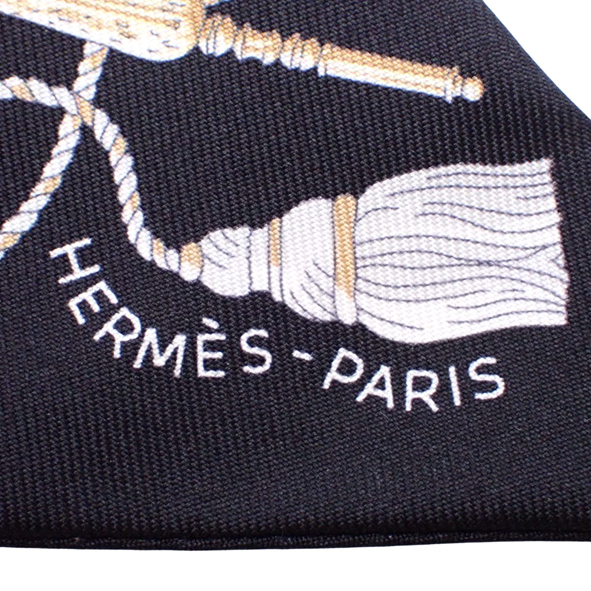 Les Cles cles a Pois レ・クレ・ア・ポア ツイリー シルク ノワール