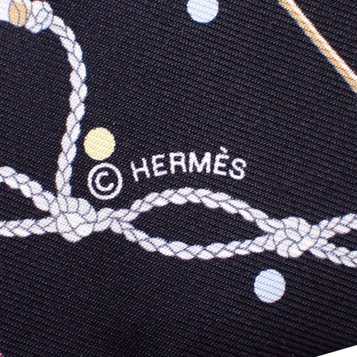 Les Cles cles a Pois レ・クレ・ア・ポア ツイリー シルク ノワール