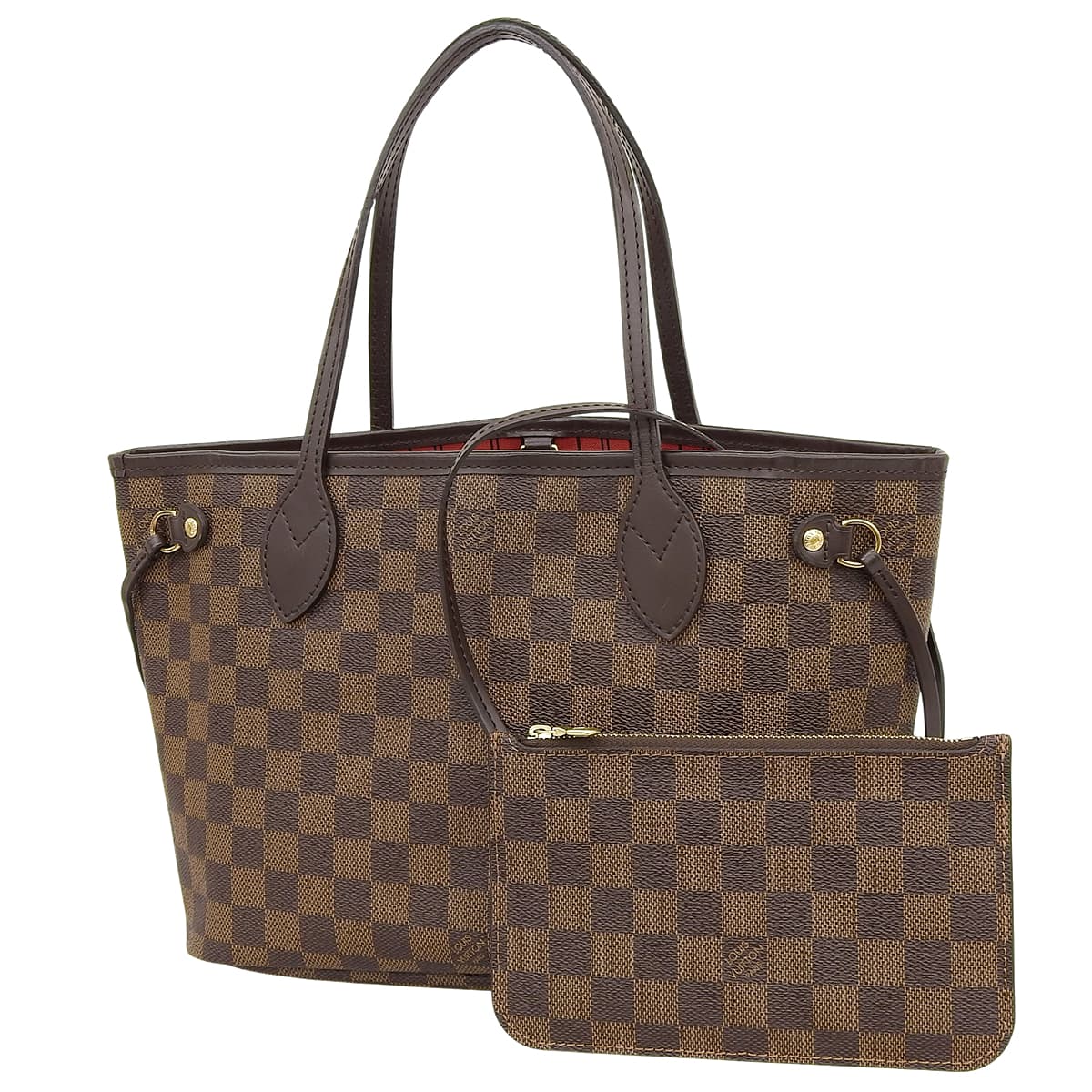 Damier Ebene Neverfull PM Damier 帆布棕色 N40600