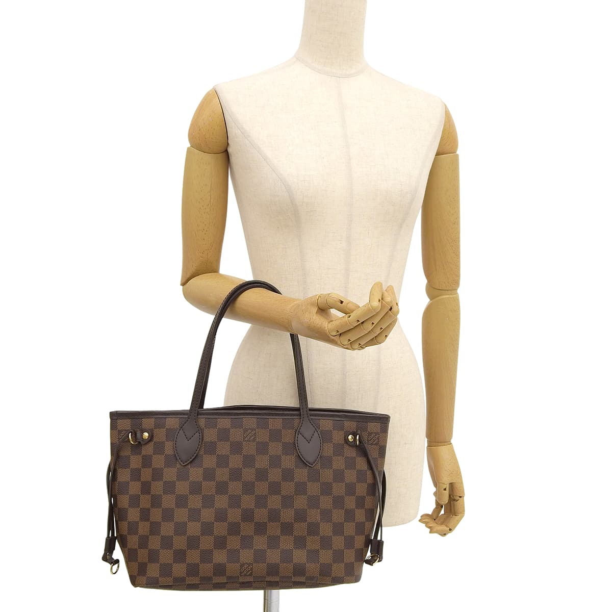 Damier Ebene Neverfull PM Damier 帆布棕色 N40600