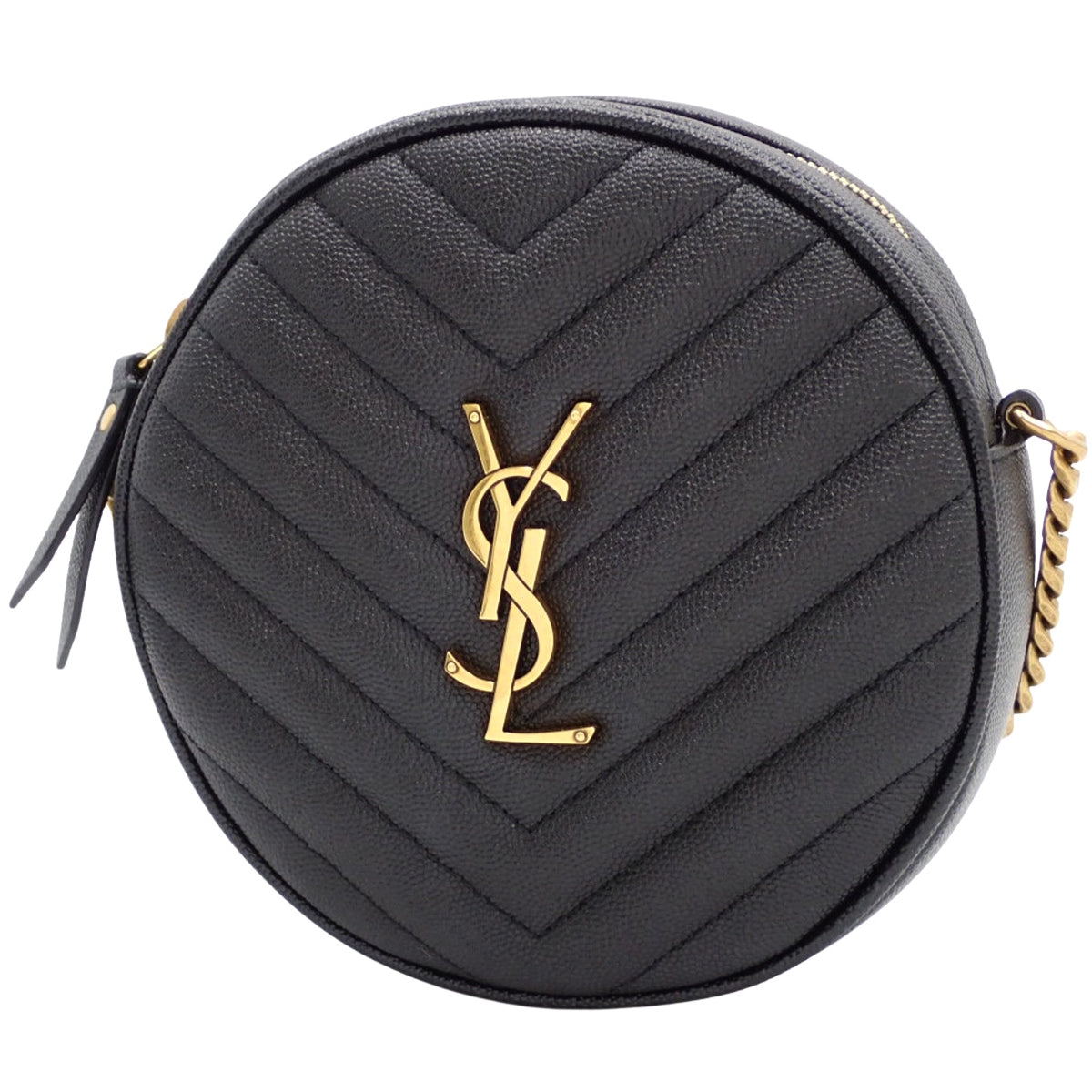 ヴィニル チェーンショルダーバッグ レザー ブラック 610436