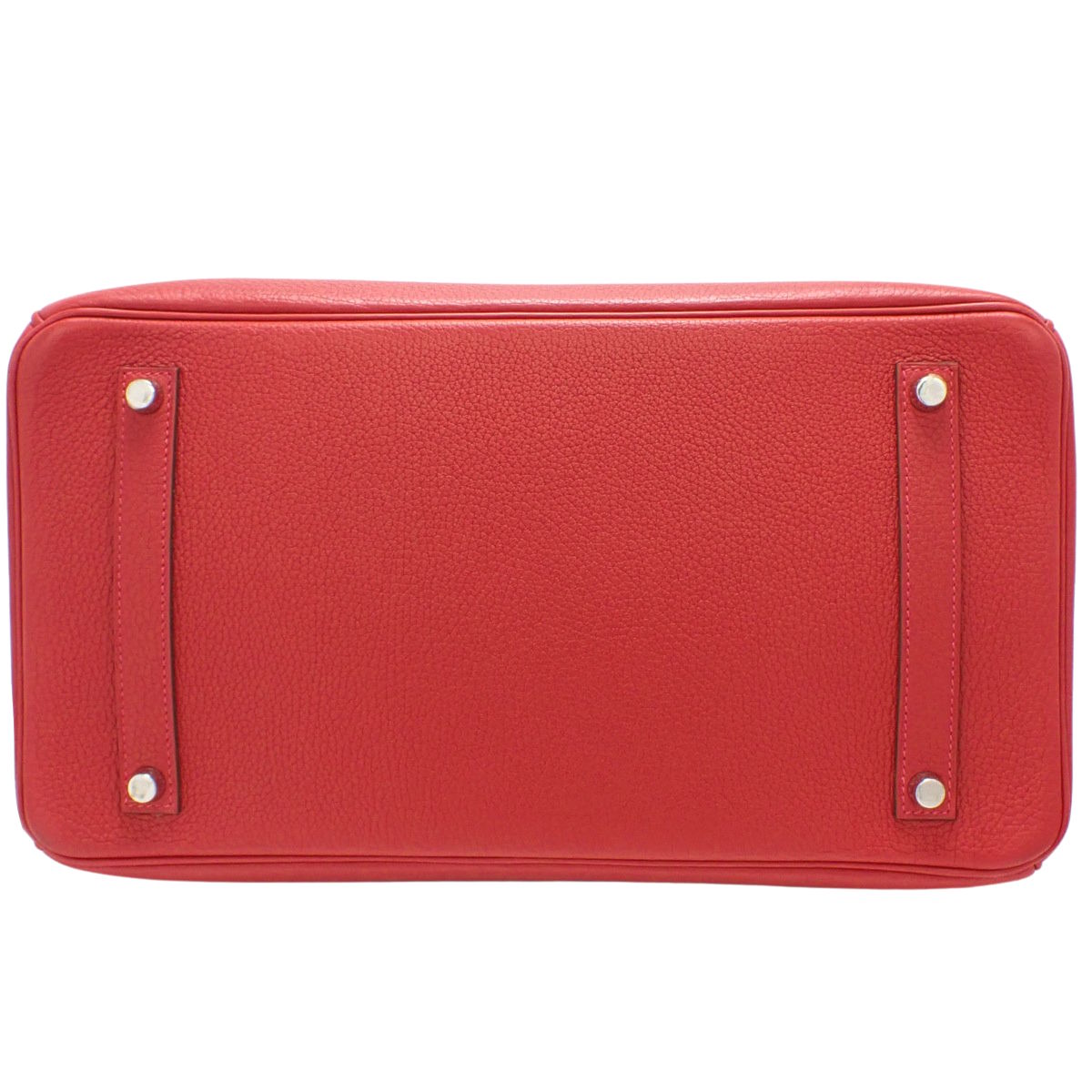 バーキン35 トリヨンクレマンス ルージュカザック シルバー金具 T刻印