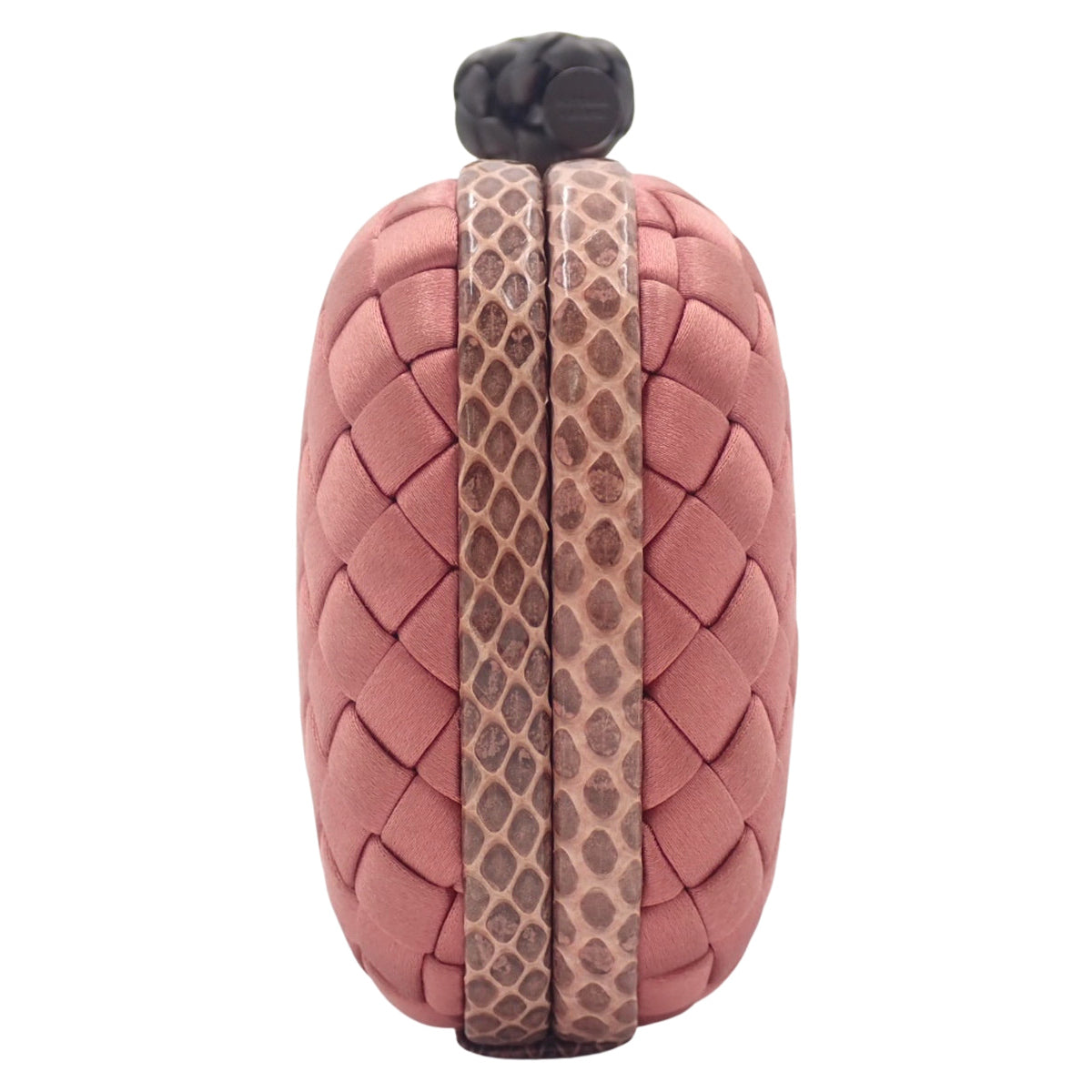 イントレチャート ノット クラッチ サテン アイヤーズ（パイソン) ピンク 113085