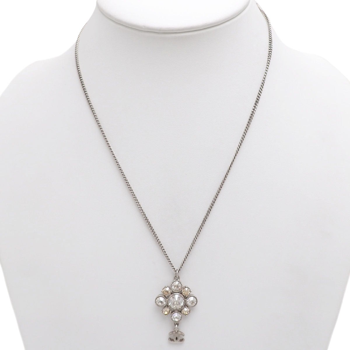 ココマーク ラインストーン ネックレス メタル