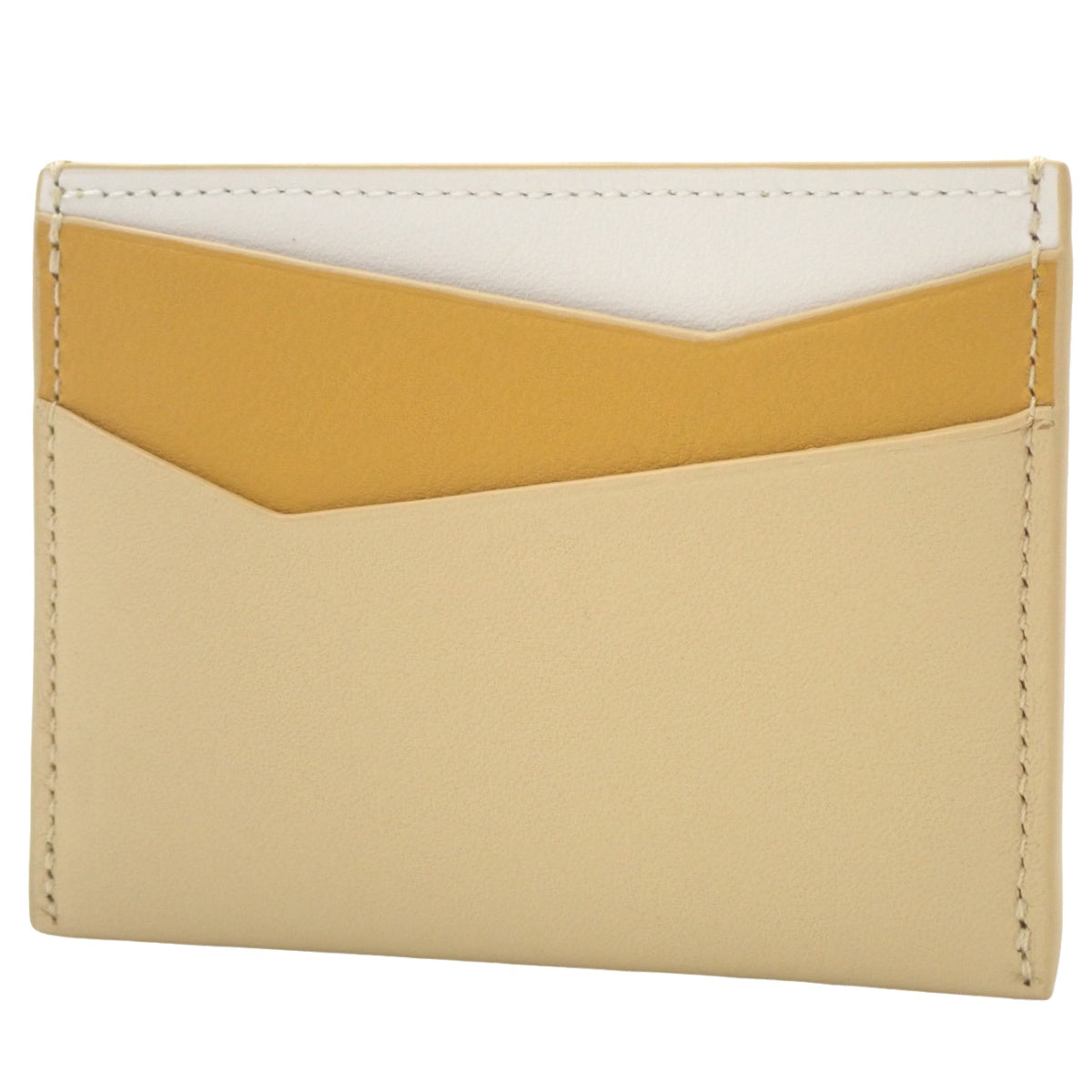 パズル プレーン カードホルダー カーフ クリーム イエロー ホワイト C510Q77X06