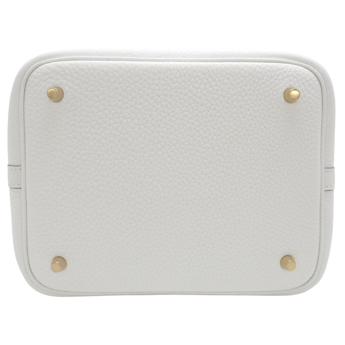 [Unused] Picotin Lock MM Taurillon Clemence New White Gold Hardware K Stamp