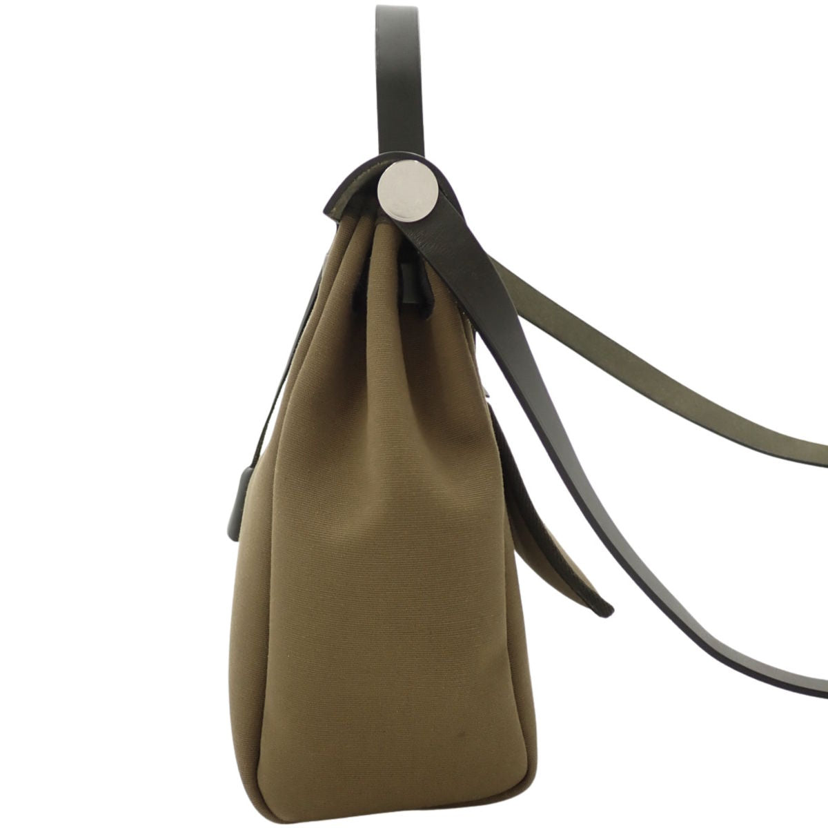 エールバッグジップPM トワルオフィシエ カーフ パラジウム金具 カーキ ブラック シルバー金具 D刻印