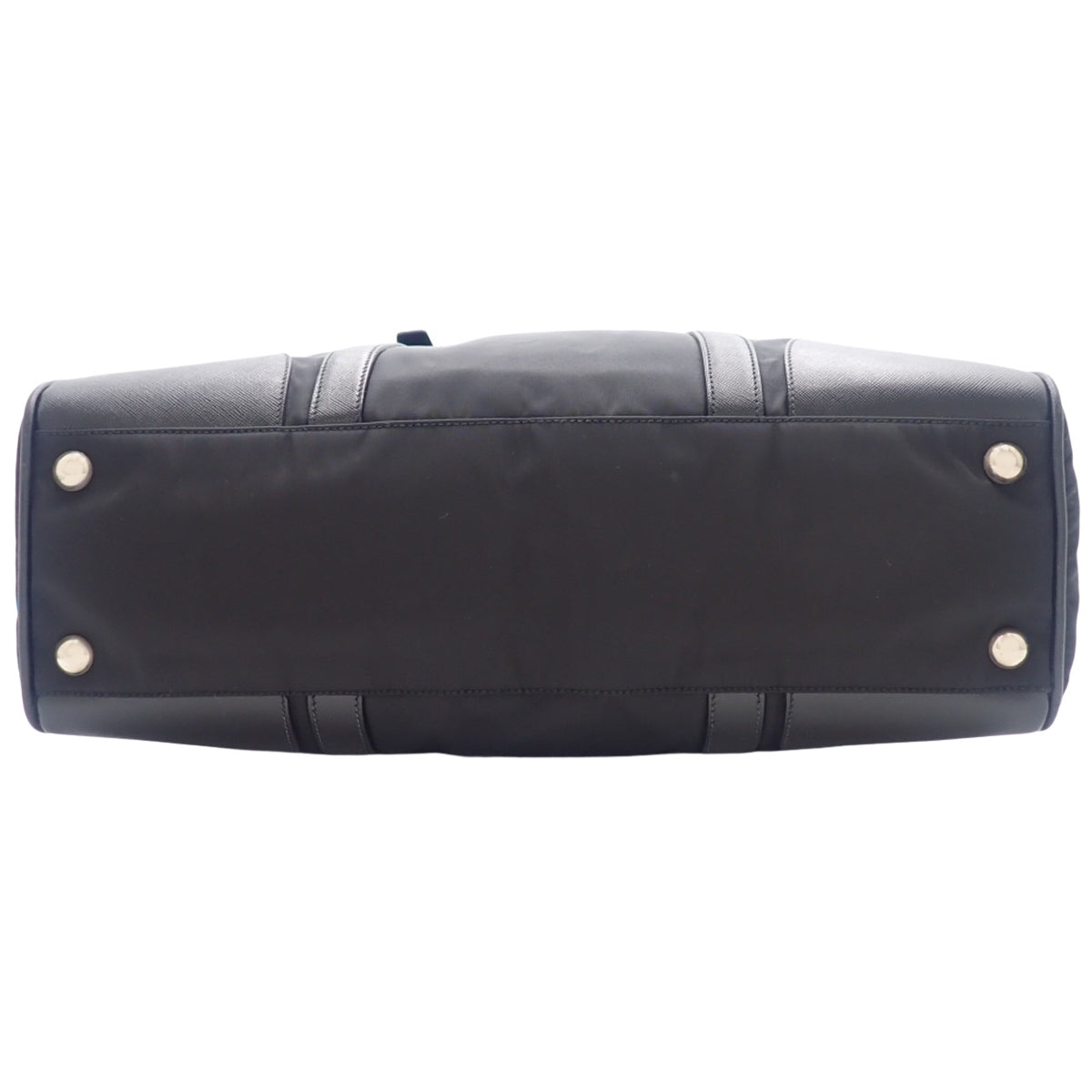 三角ロゴ Re-Nylonトートバッグ ナイロン サフィアーノレザー NERO ネロ VA0663