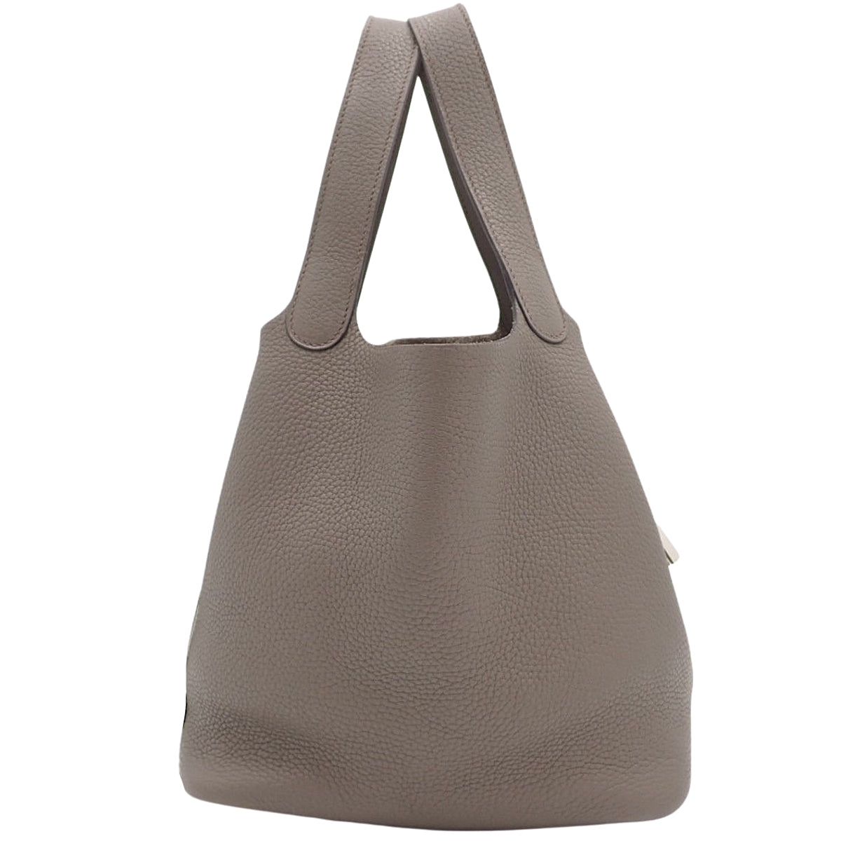 Picotin Lock MM, Taurillon Clemence leather, palladium hardware, Etain, C stamp