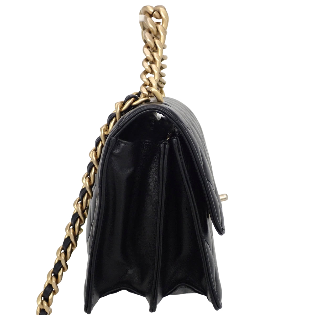 マトラッセ チェーンショルダーバッグ カーフ ブラック AS4066