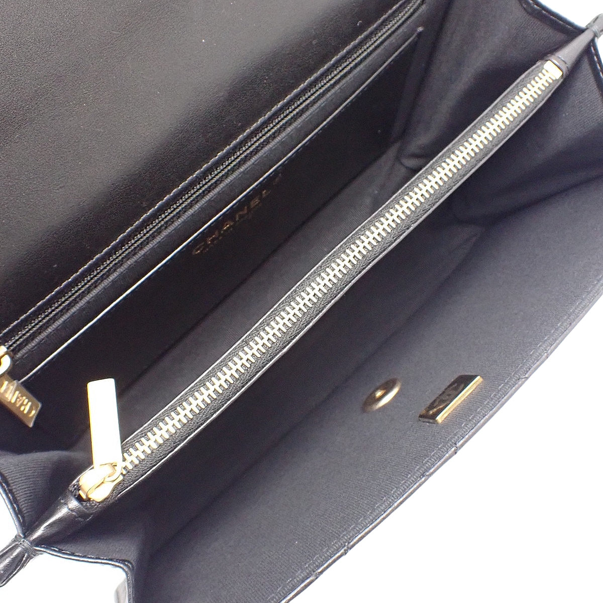 マトラッセ チェーンショルダーバッグ カーフ ブラック AS4066