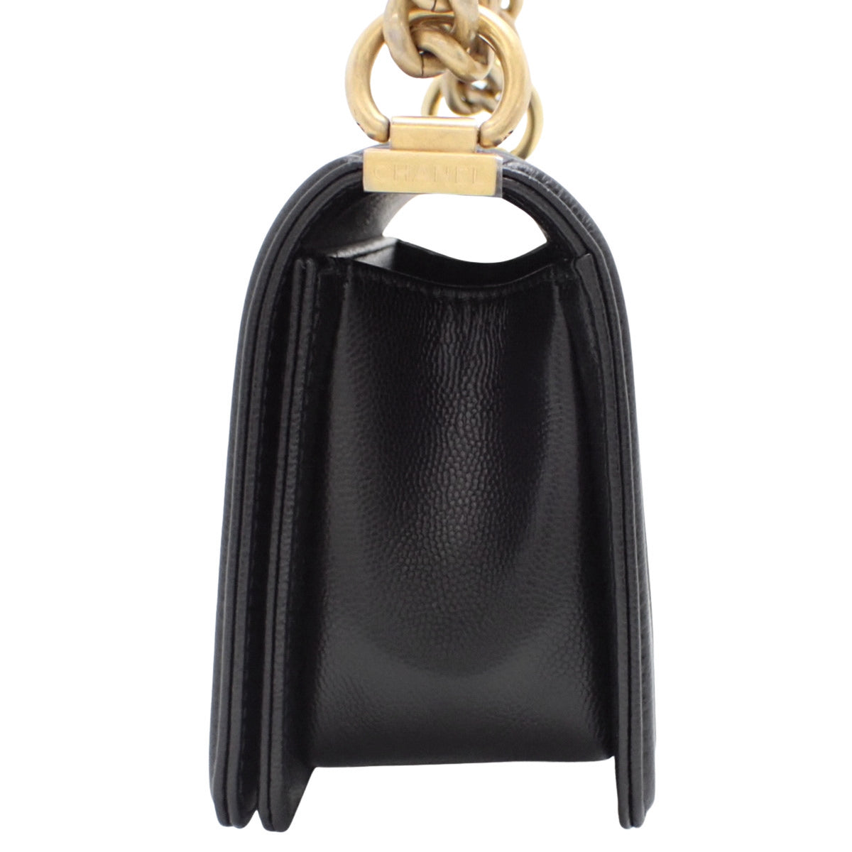 ボーイシャネル ココマーク チェーンショルダーバッグ キャビアスキン ブラック